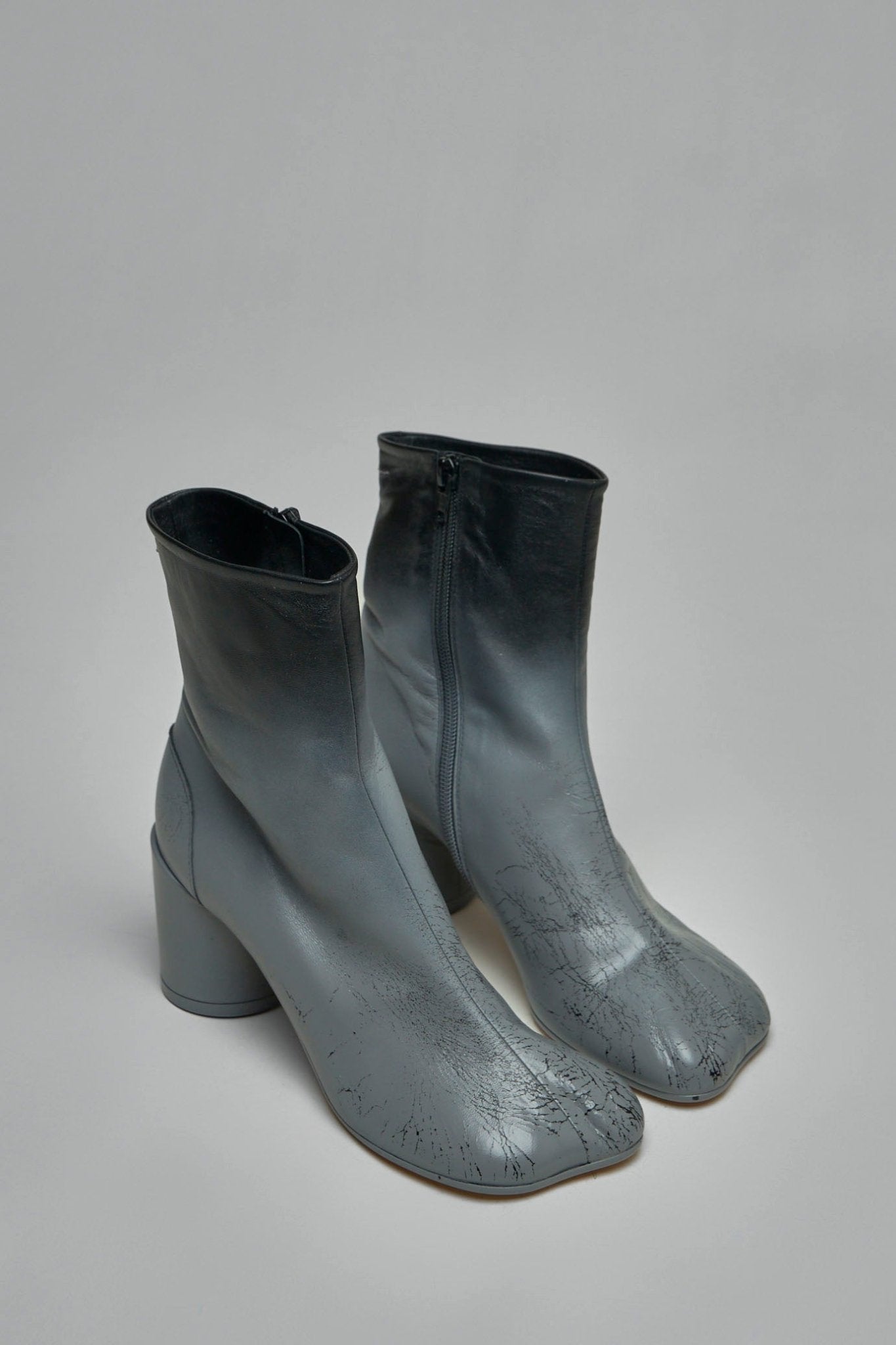 MM6 Margiela - Heeled Leather Ankle Boots - LABELS