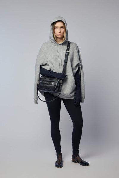 Gray Melange Hoodie Dress