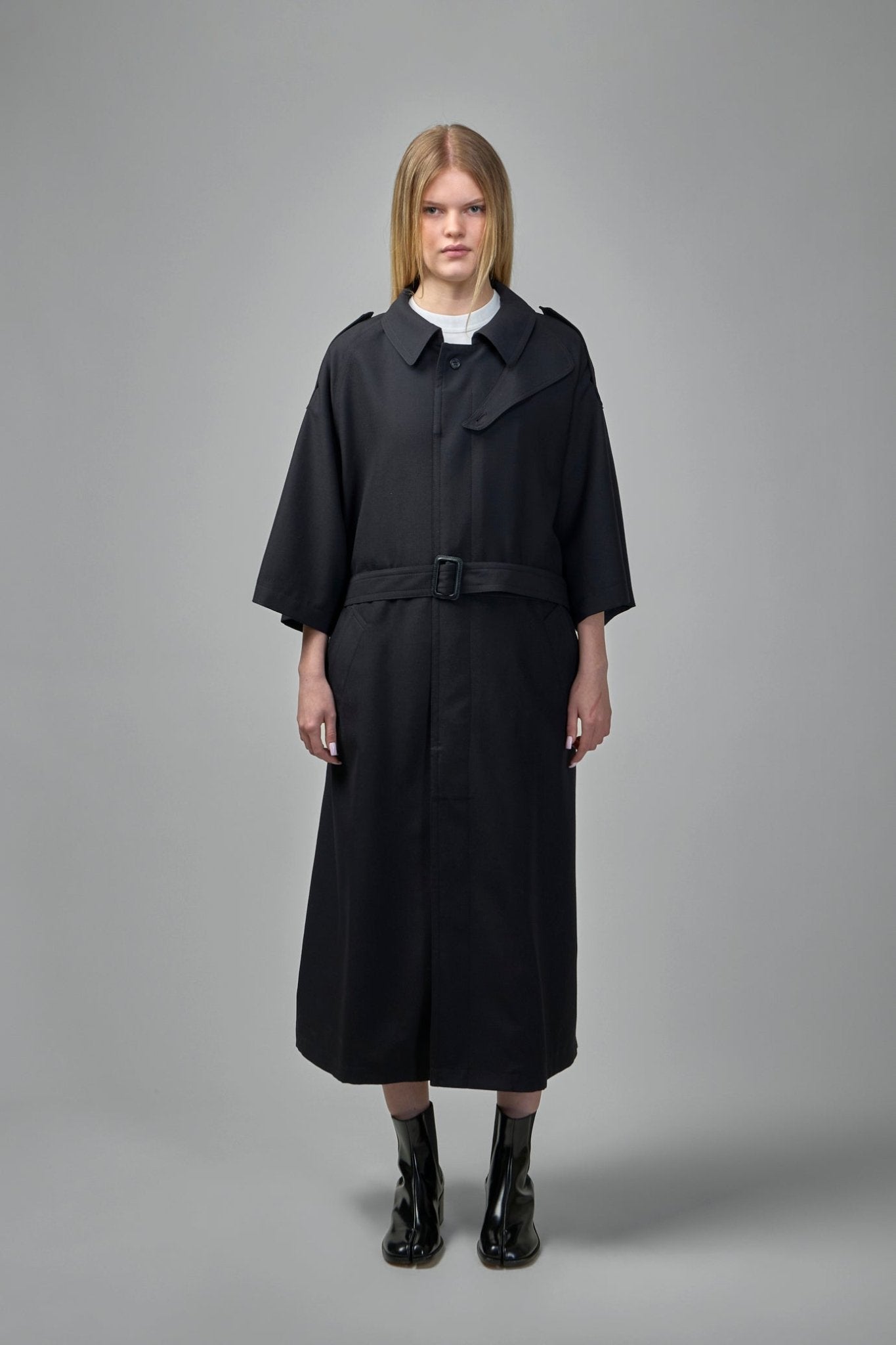 MM6 Margiela - Stand Collar Wool Blend Coat - LABELS