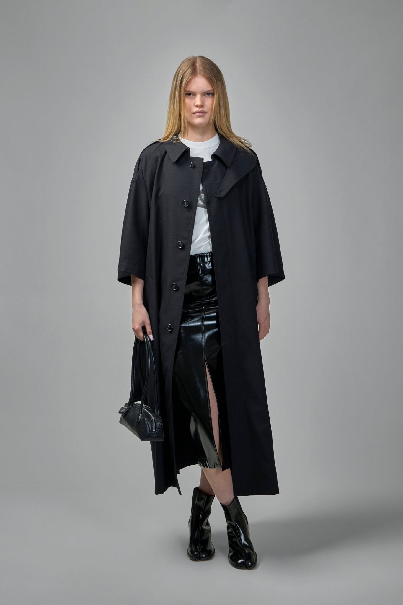 MM6 Margiela - Stand Collar Wool Blend Coat - LABELS