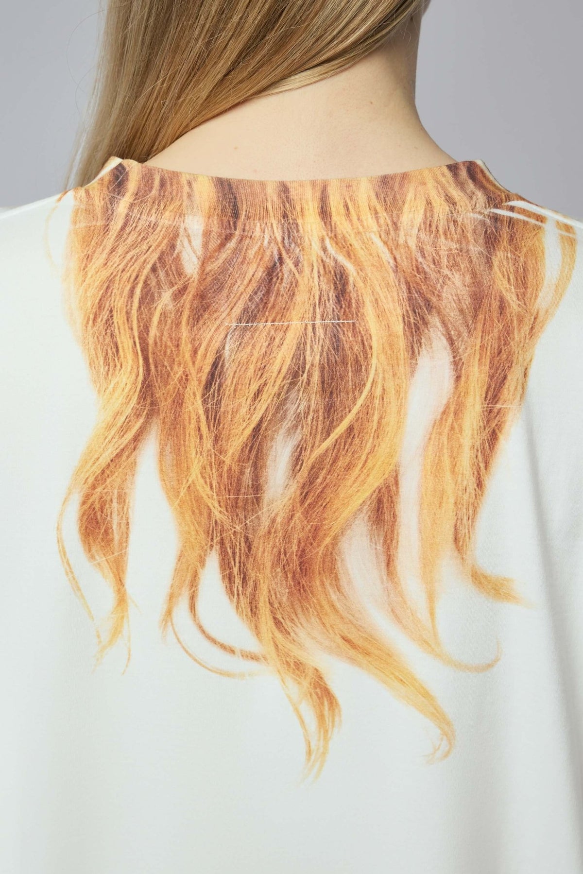 Back view of MM6 Margiela t-shirt showing clean white cotton construction