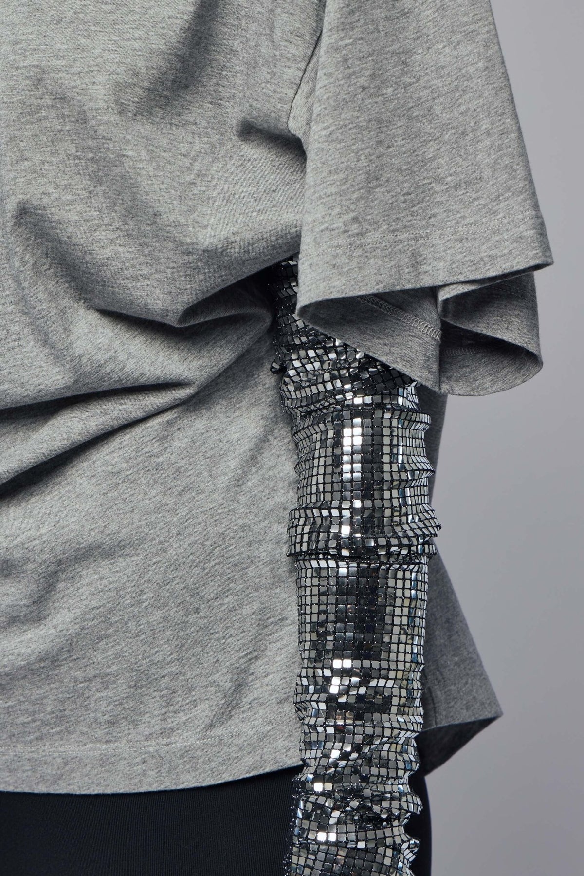 Back view of relaxed fit MM6 Margiela cotton t-shirt, view 6