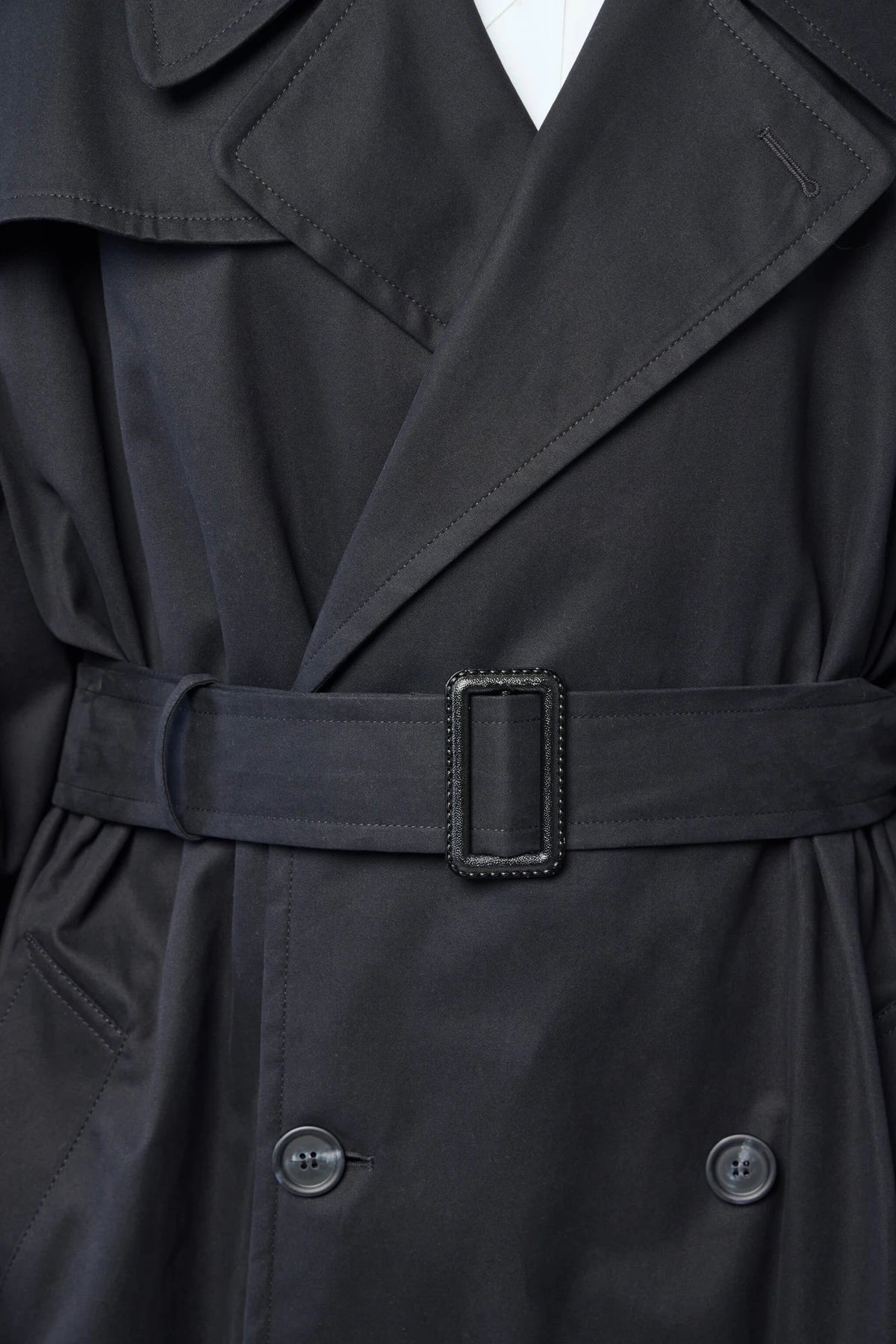 Side pocket detail on MM6 Margiela cotton trenchcoat