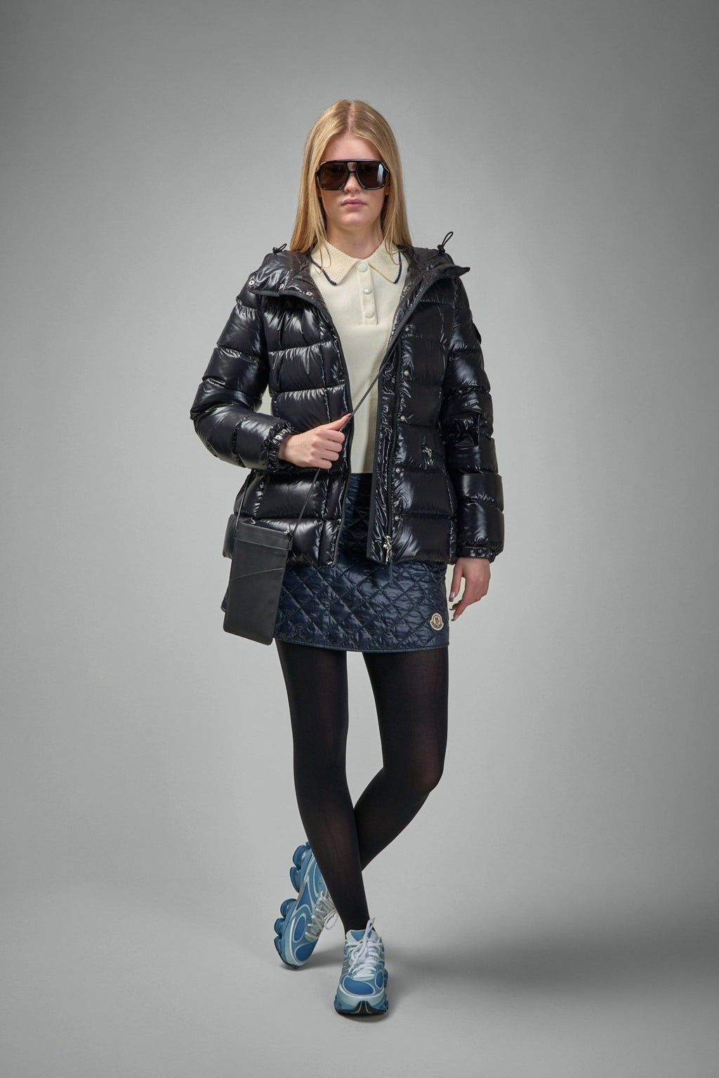 Moncler - Cotton Gabardine Pleated Mini Skirt - LABELS