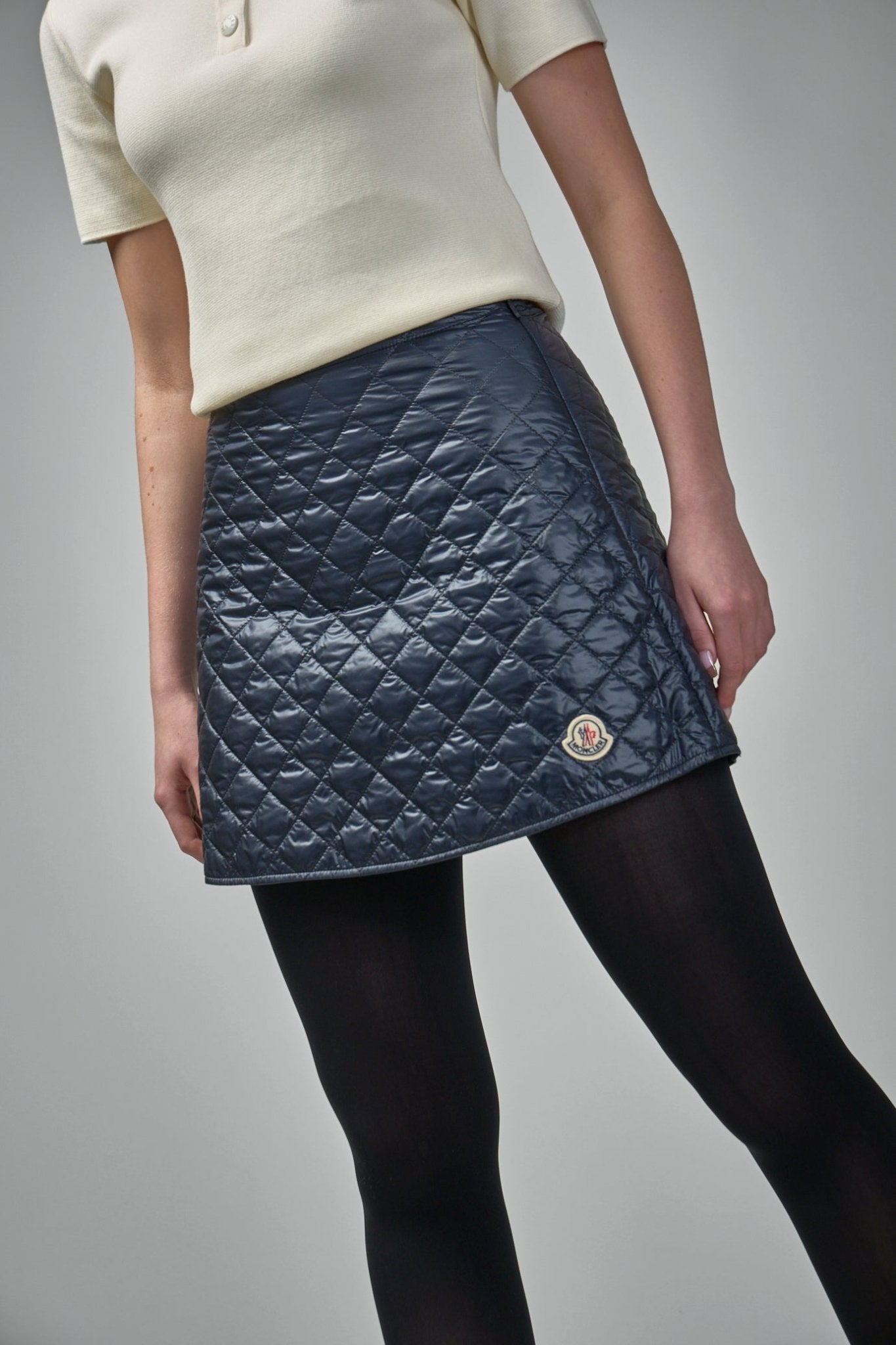 Moncler - Cotton Gabardine Pleated Mini Skirt - LABELS