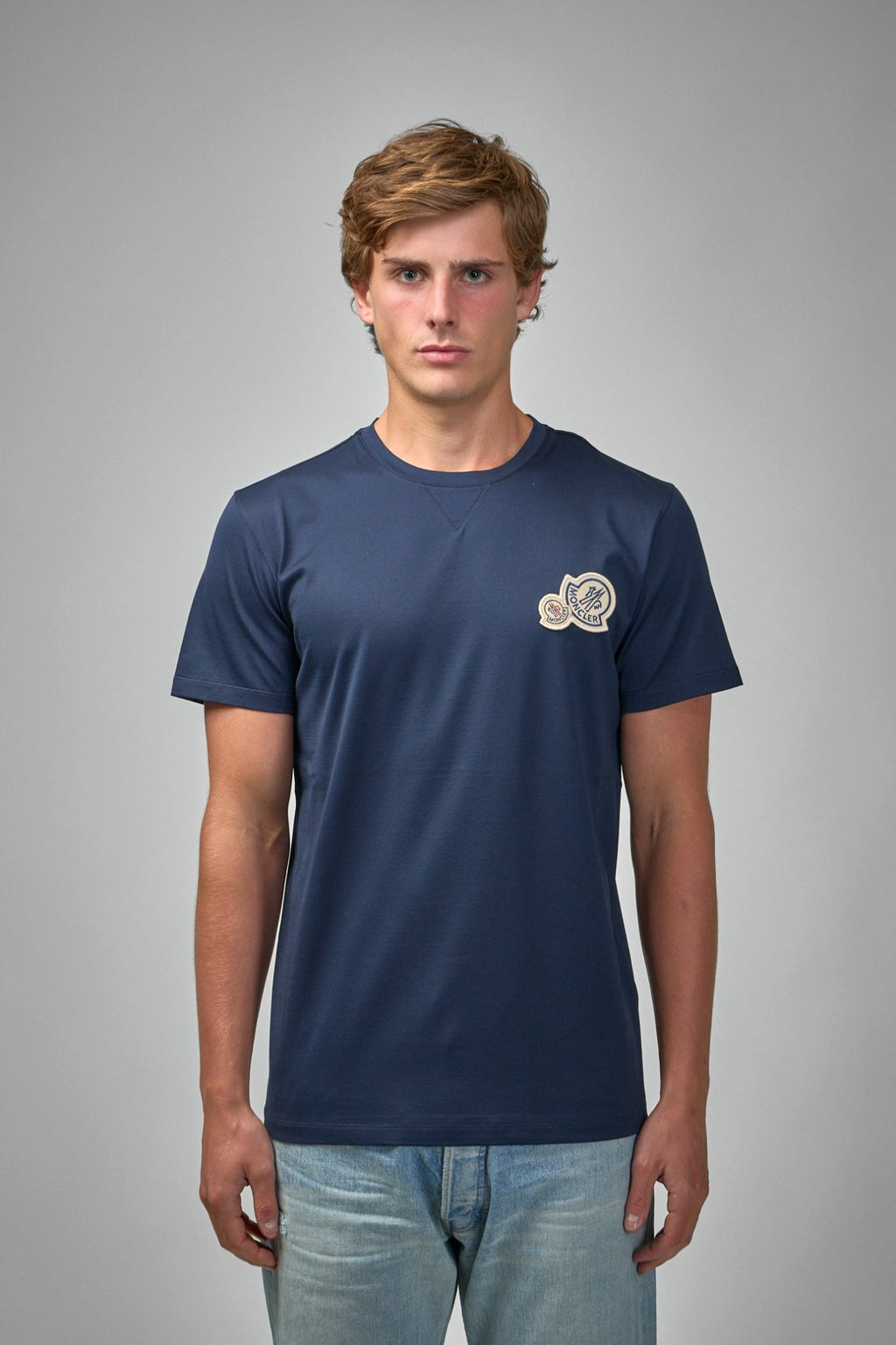 Moncler - Double Logo Patch Cotton T-Shirt - LABELS