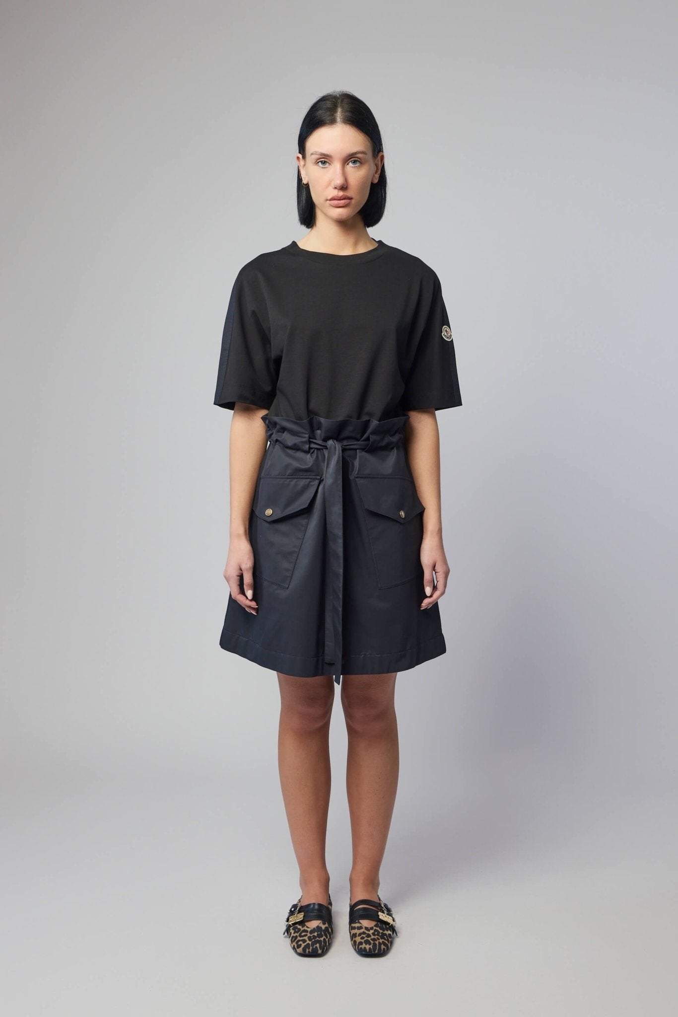 Moncler T-Shirts - Cotton Polyamide Dress Style LABELS Moncler T-Shirts - Cotton Polyamide Dress Style LABELS