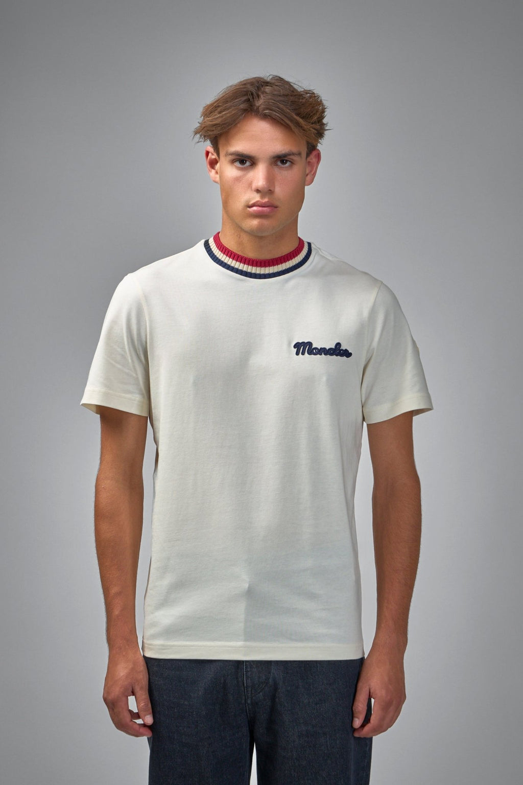 Moncler - Embroidered Logo Cotton T-Shirt - LABELS