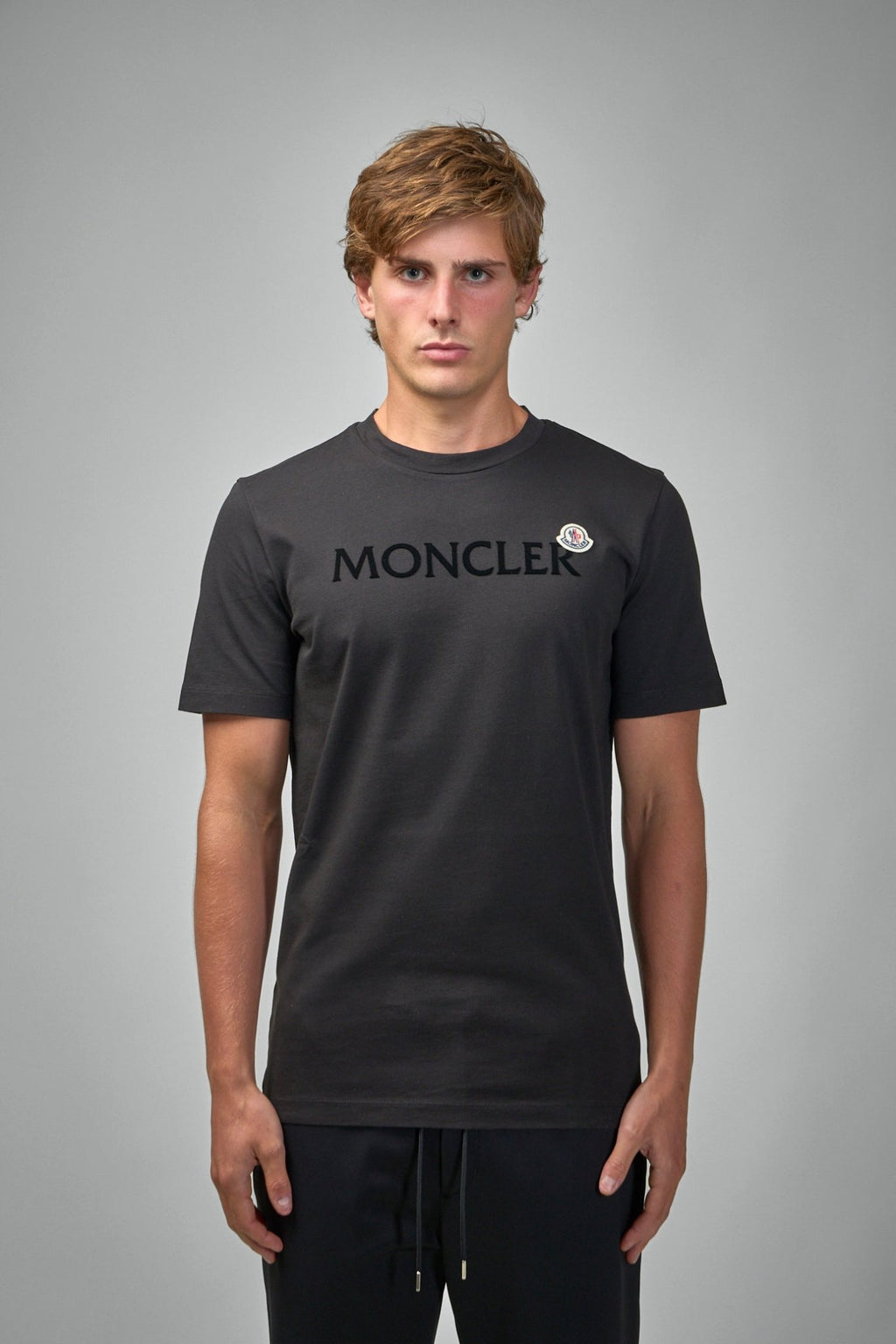 Moncler - Flocked Logo Cotton T-Shirt - LABELS