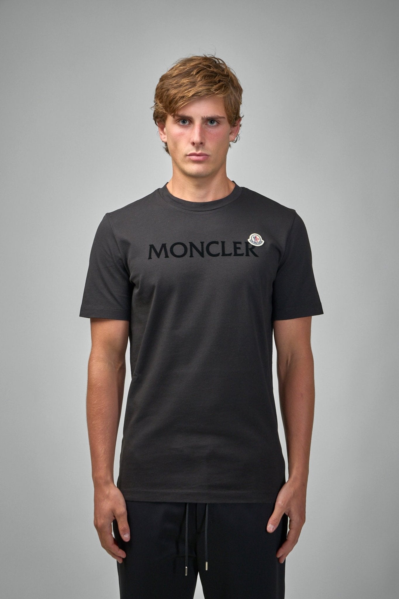 Moncler - Flocked Logo Cotton T-Shirt - LABELS