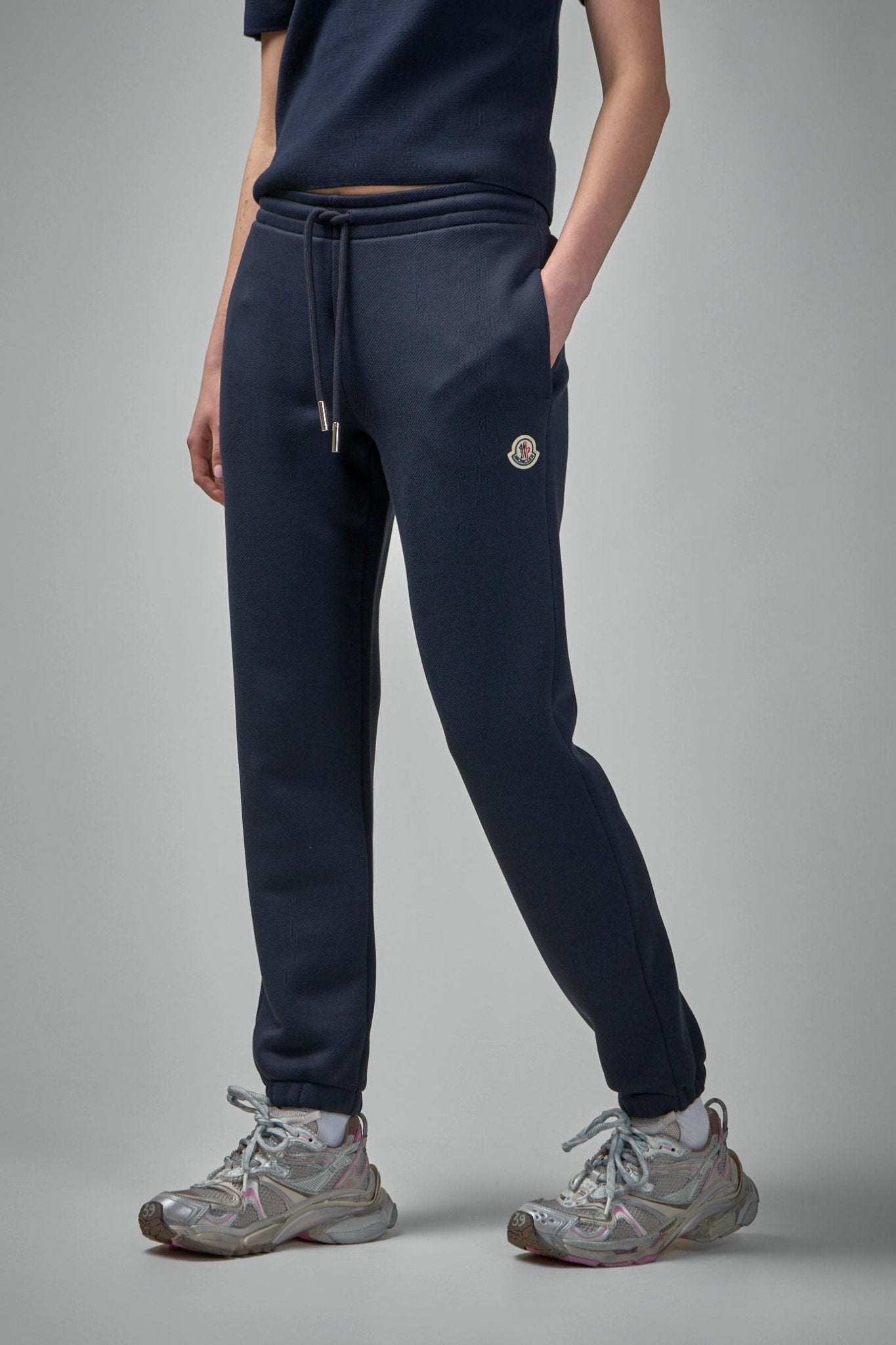 Moncler - Logo Patch Cotton Track Pants - LABELS