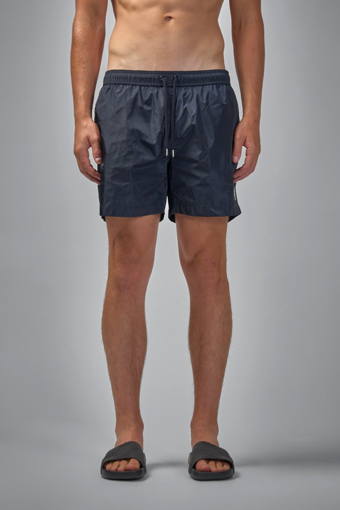 Moncler - Logo Patch Drawstring Swim Shorts - LABELS
