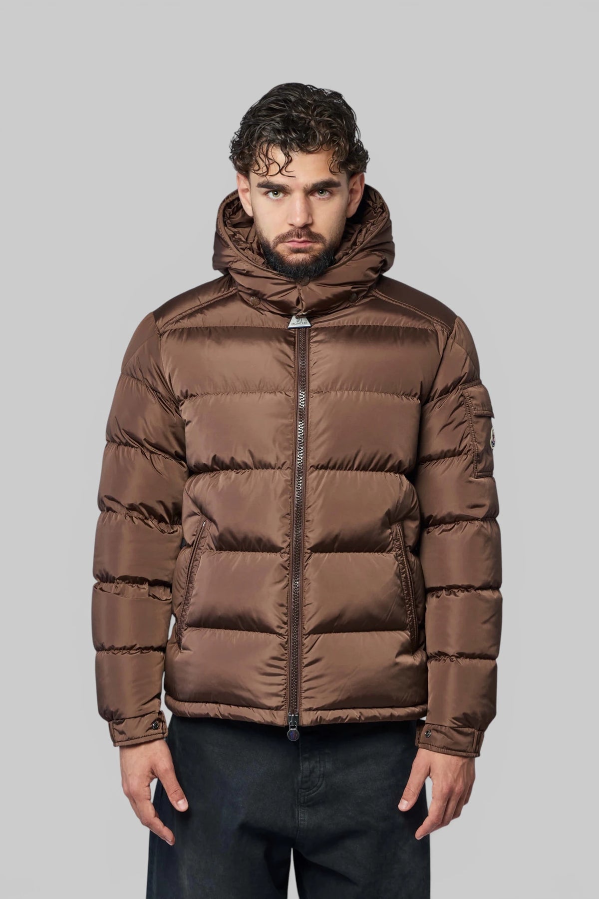Close-up of ribbed cuffs on the Moncler Maya Jacket