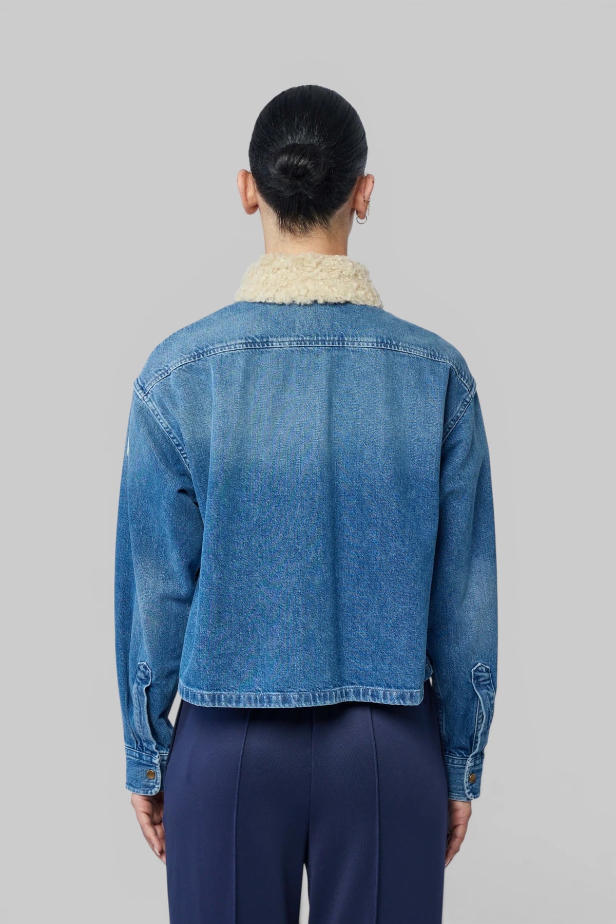 Moncler Shirt jacket back view showing relaxed fit