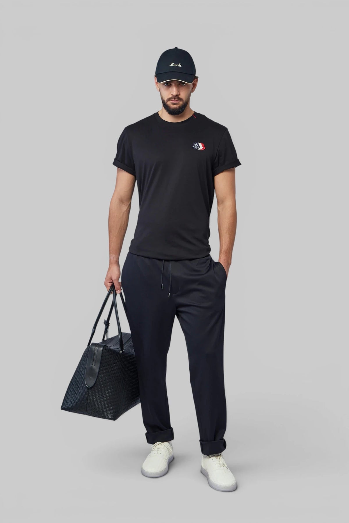 Side view of Moncler Cargo Pants showing side pockets