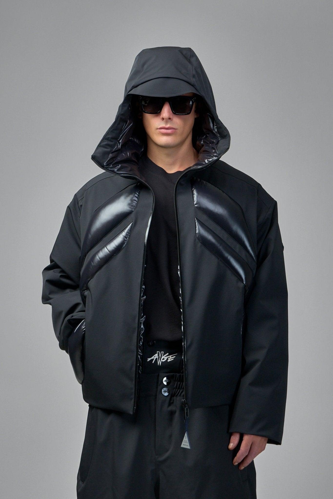 MONCLER BLACKジップアップジャケット Moncler ジップアップ シャツジャケット | ブラック | FARFETCH JP