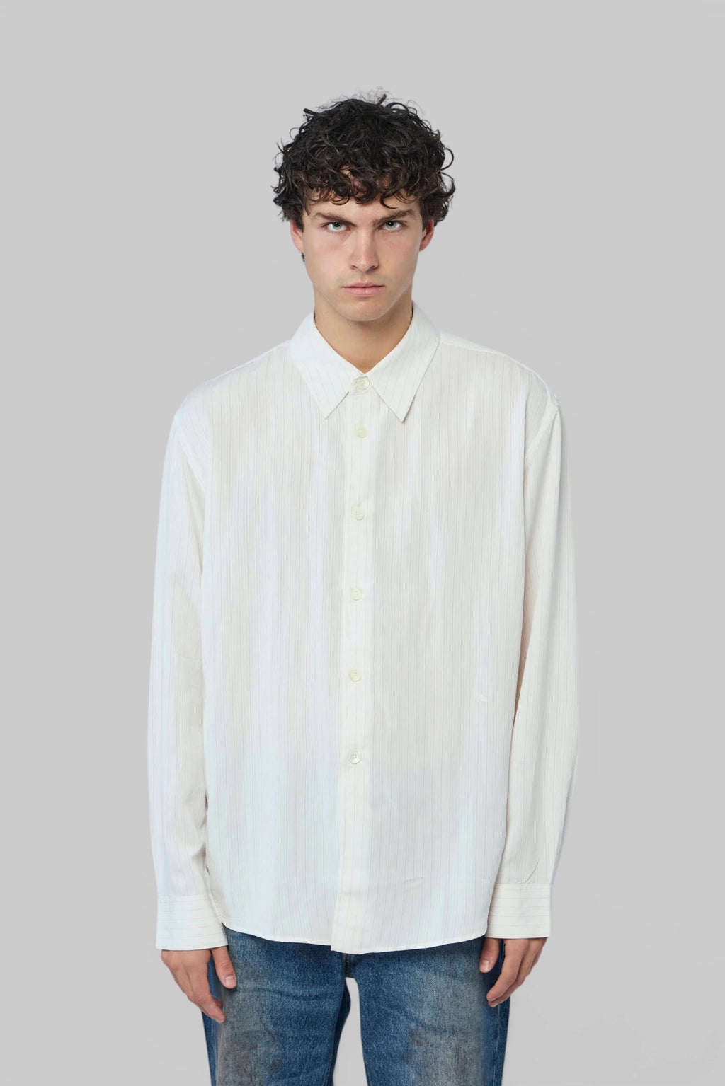 Our Legacy Beyond Shirt styled with tailored trousers