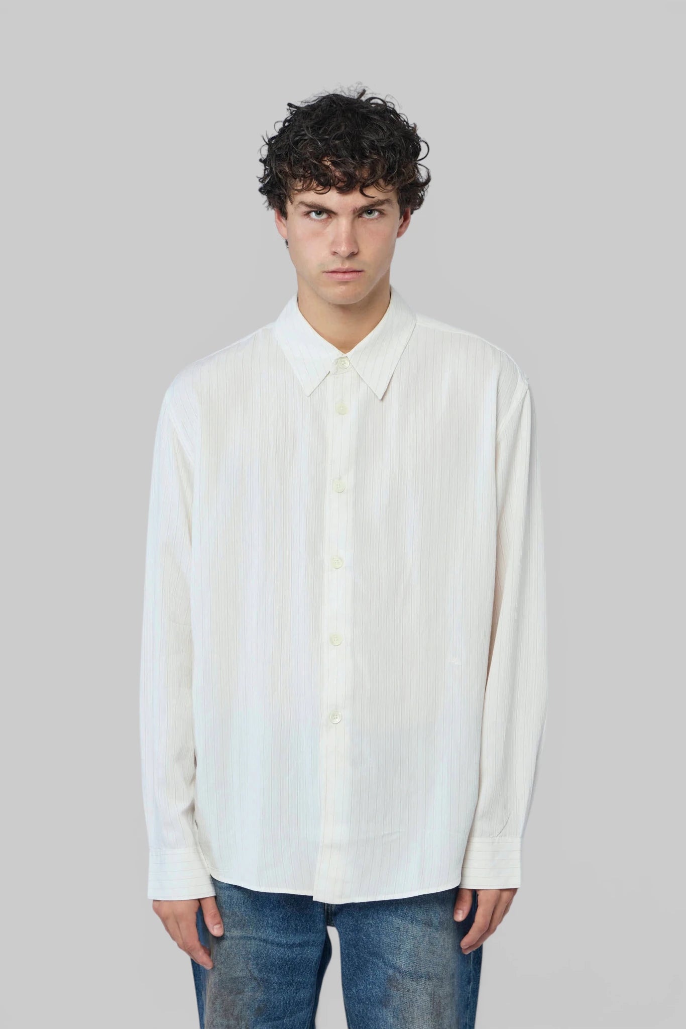 Our Legacy Beyond Shirt styled with tailored trousers