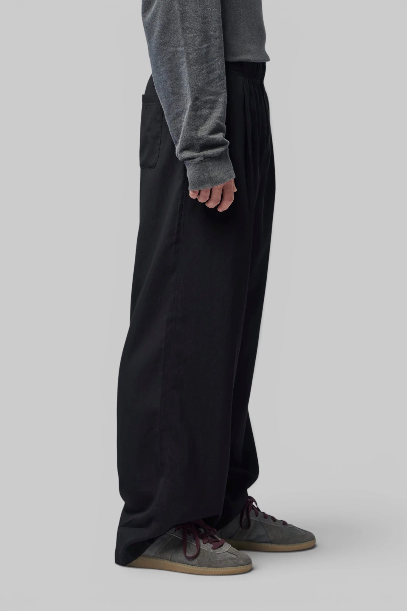 Our Legacy Wide-Leg Pants elastic waistband detail
