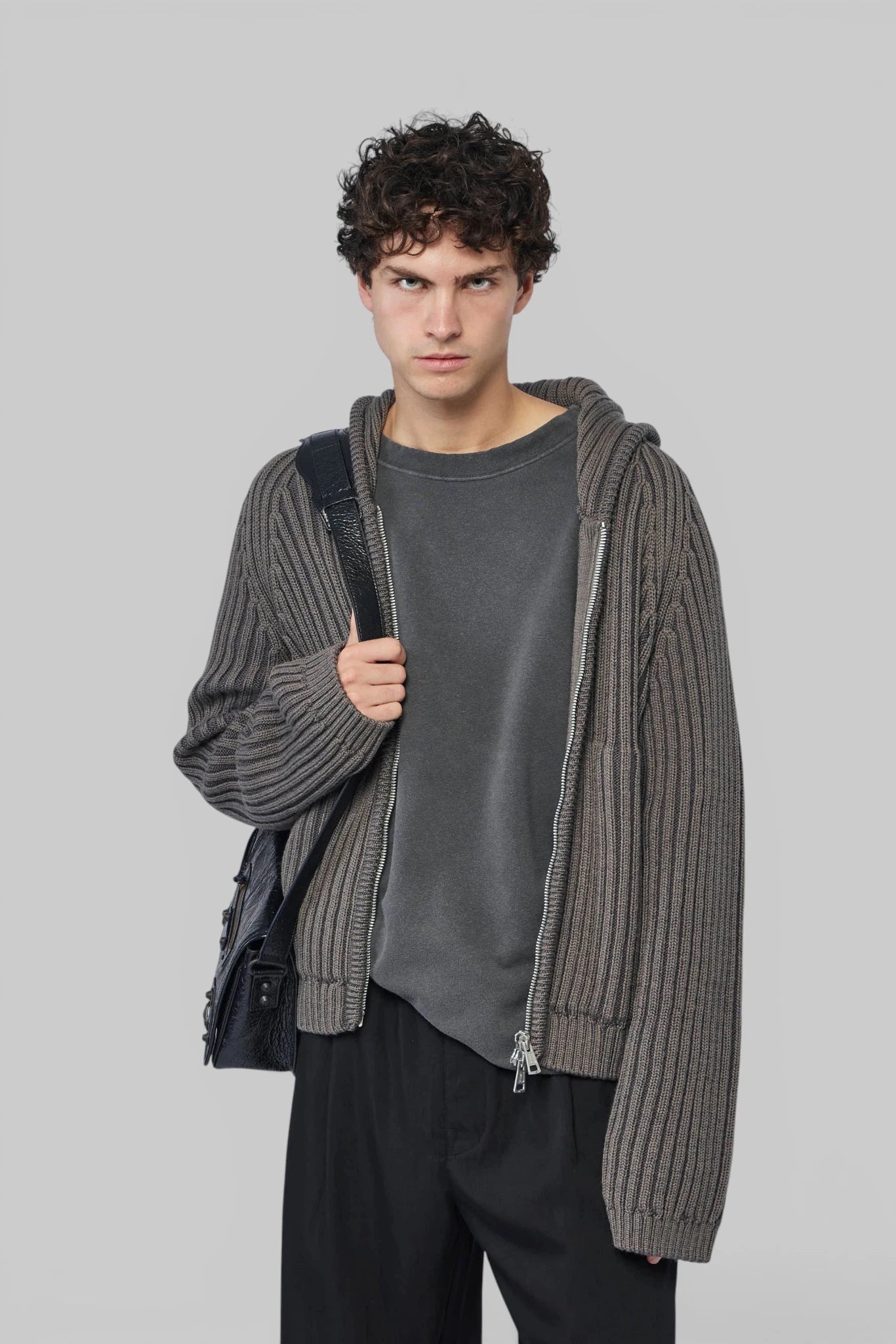 Our Legacy Hoodies Level Hood in merino wool front view