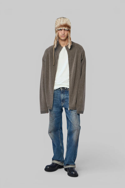 Line Zip Cardigan