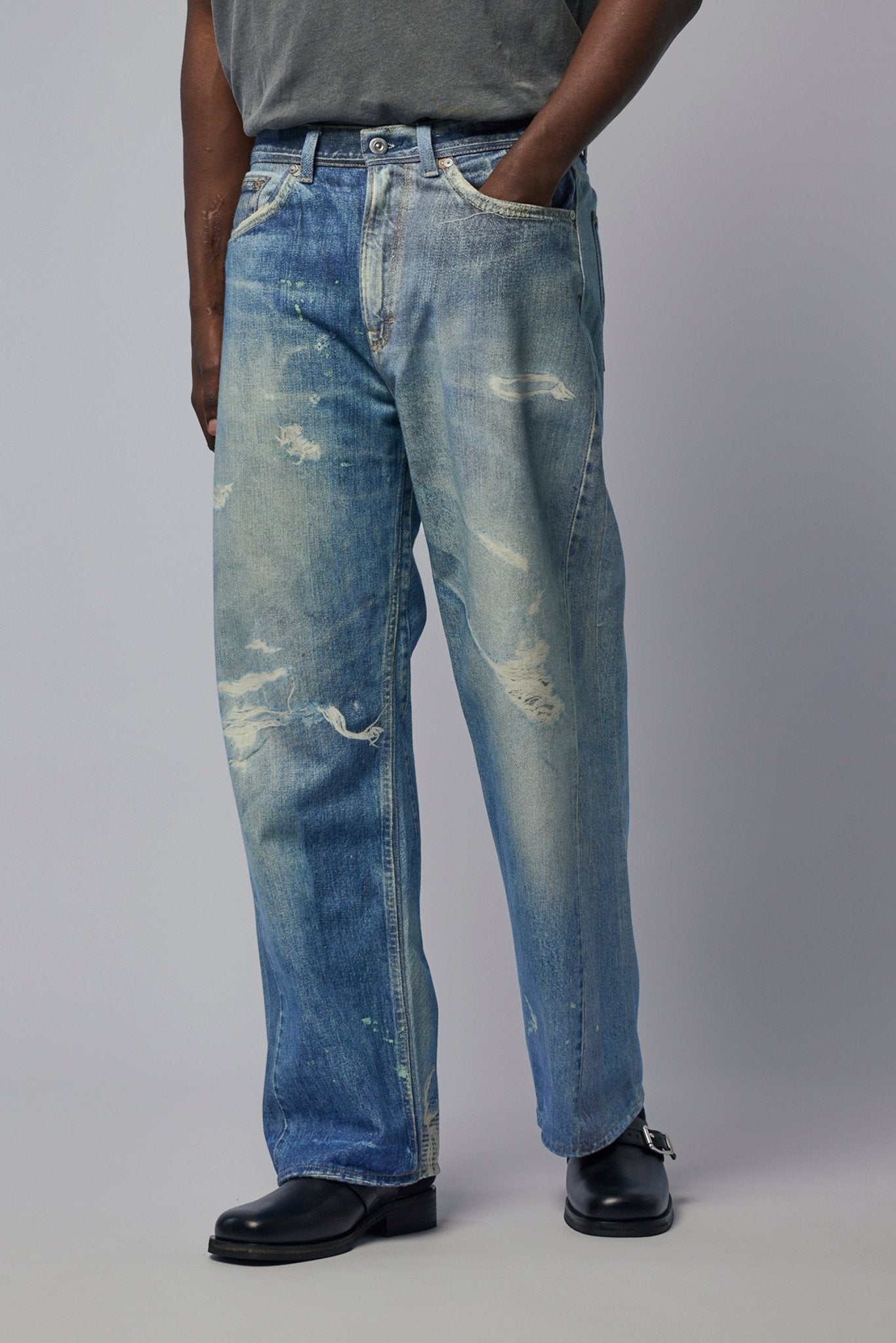 パンツ OUR LEGACY Third Cut Jeans Digital Print Our Legacy Wide-Leg Pants - Third Cut Cotton Denim – LABELS