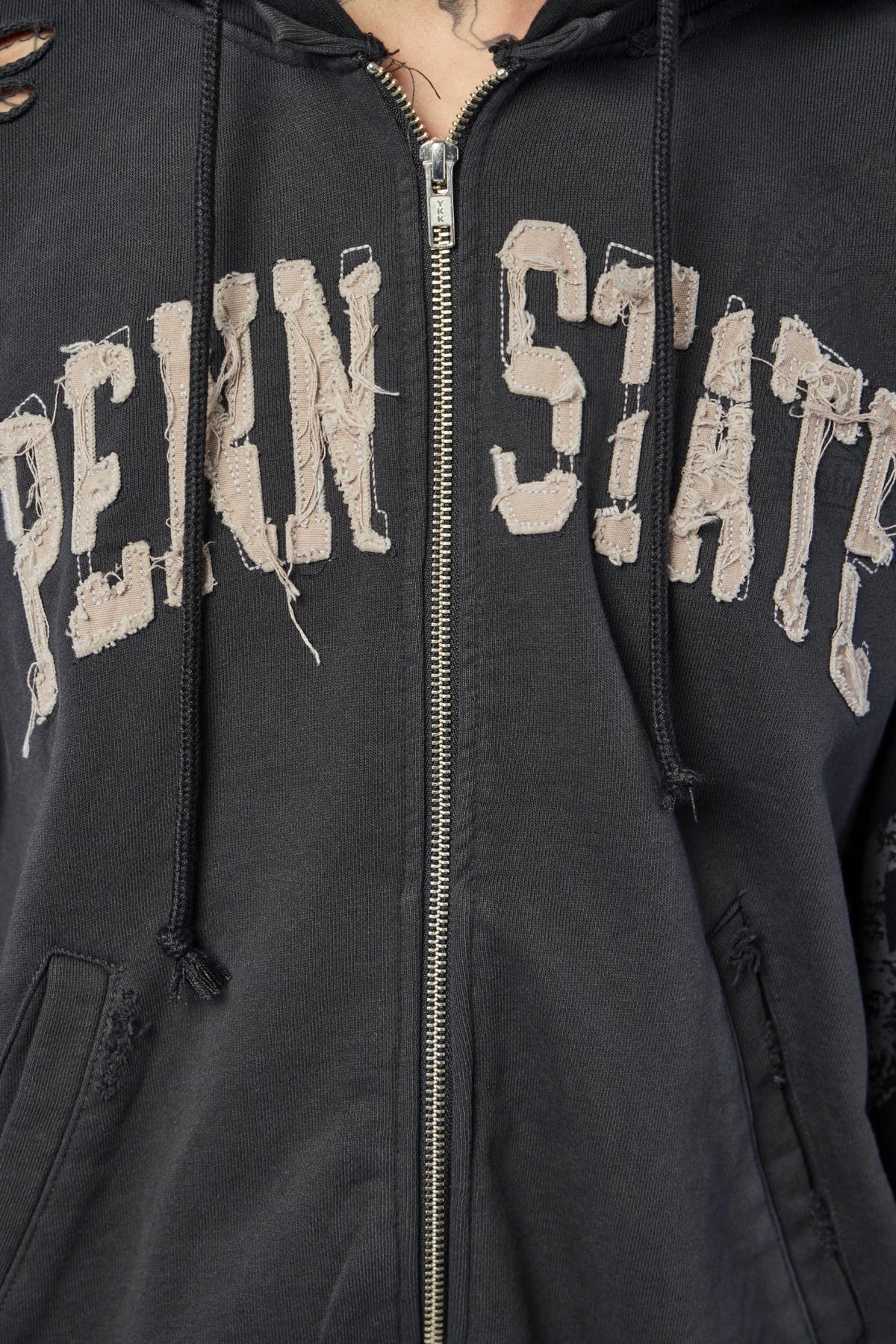 Protocol Index - Reconstructed Sweatshirt Zip Hoodie - LABELS