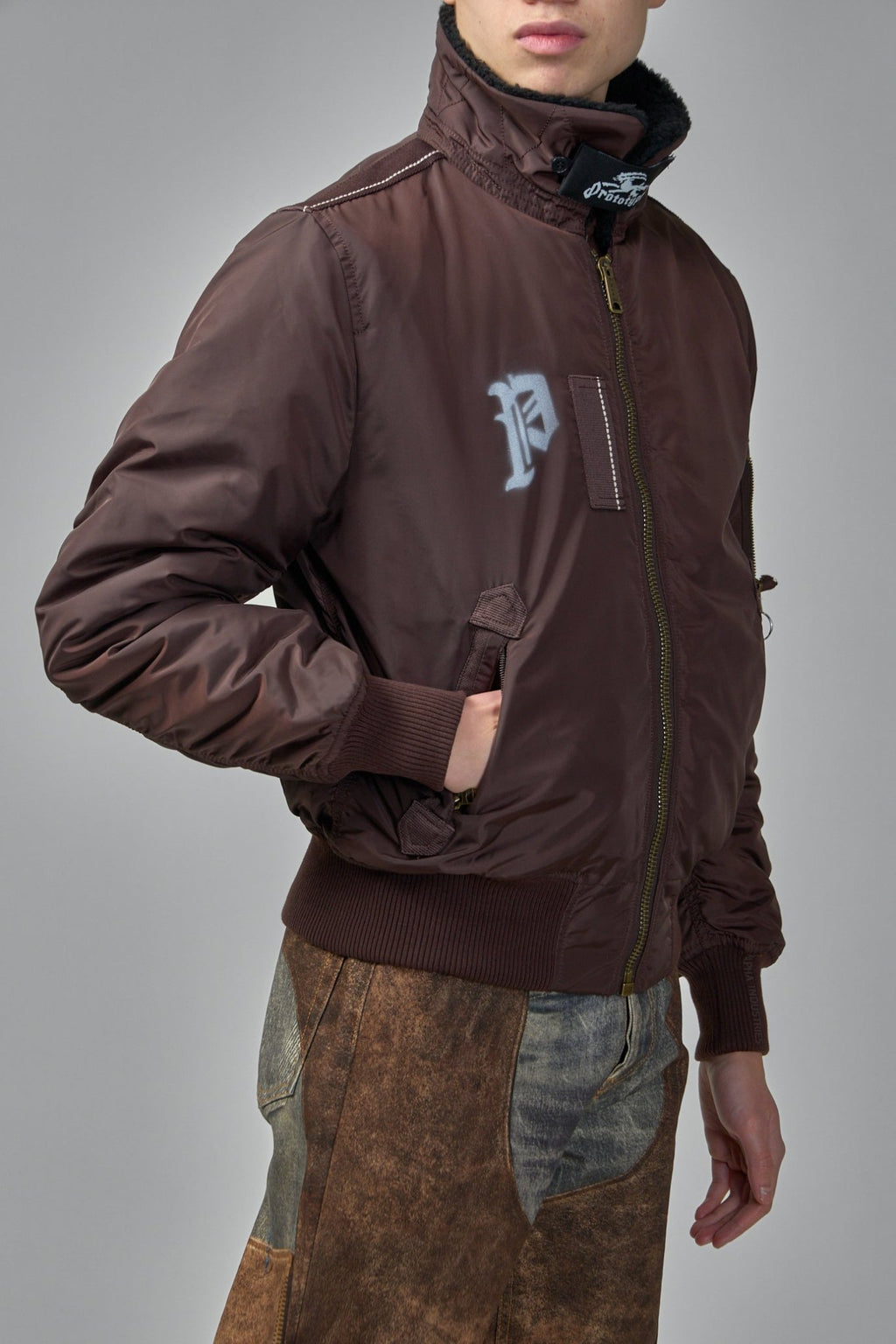 Prototypes - Black Nylon Reversible Bomber Jacket - LABELS