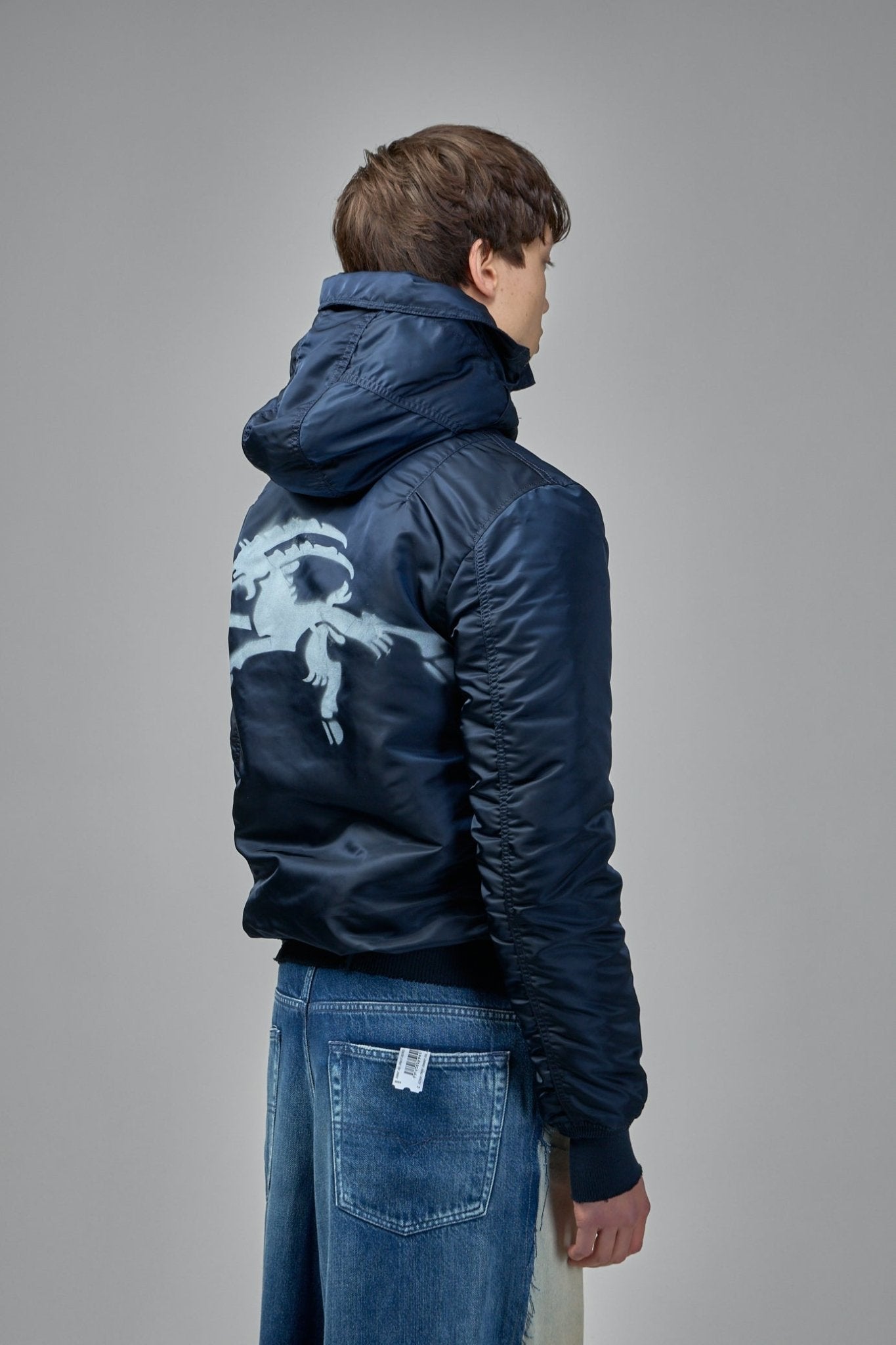 PROTOTYPES アウター Prototypes Bomber Jackets - Navy with Orange Lining – LABELS