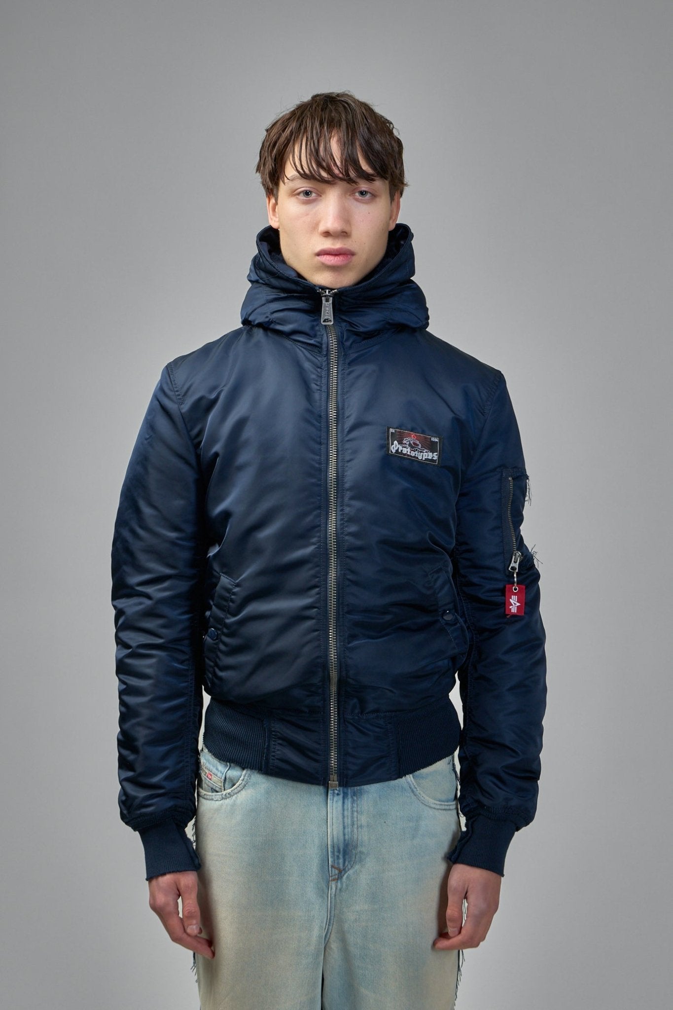 Prototypes Bomber Jackets - Navy with Orange Lining – LABELS