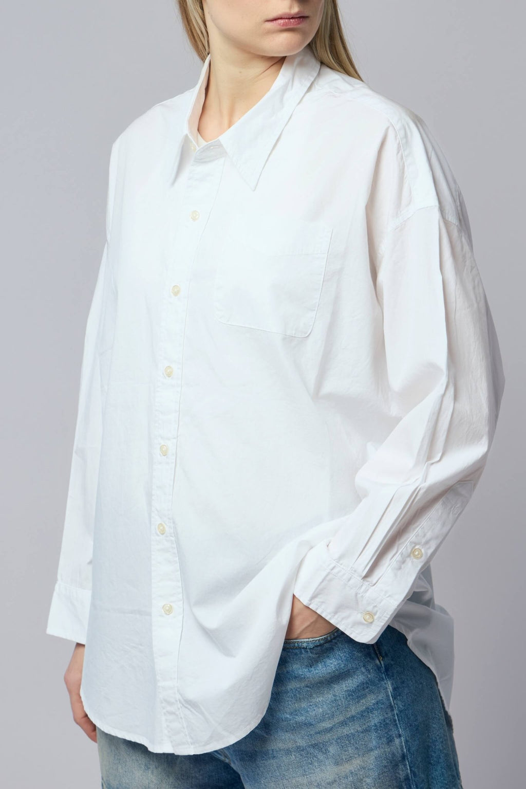 R13 - Drop Neck Oxford Shirt - LABELS