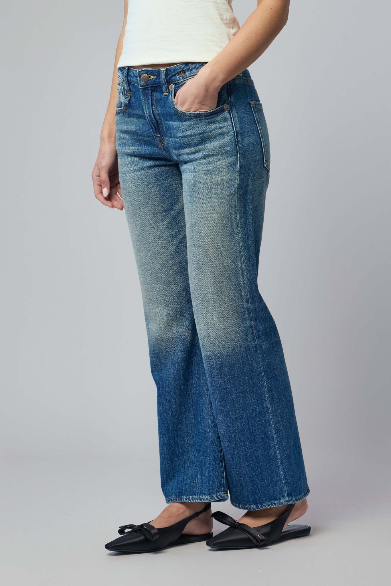 R13 - Joan Cropped Flare Jean - LABELS