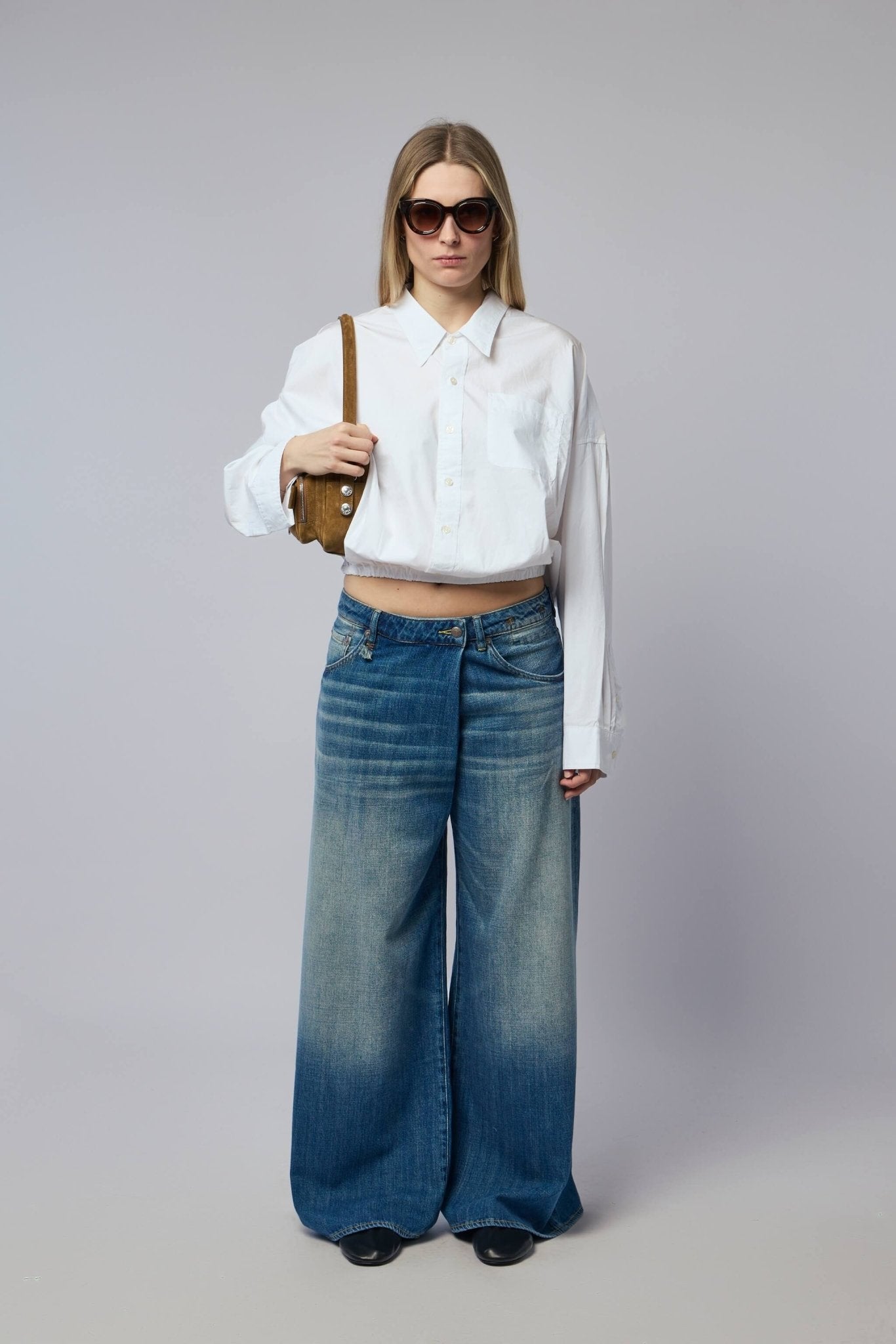 R13 Wide-Leg Pants - Nico Wrap Jean Denim – LABELS