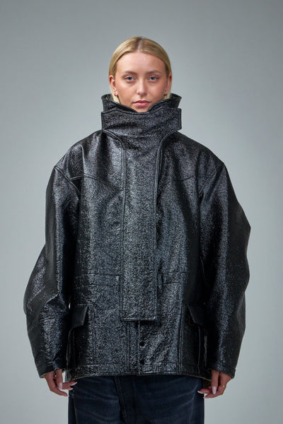 Übergroßer Parka glänzend