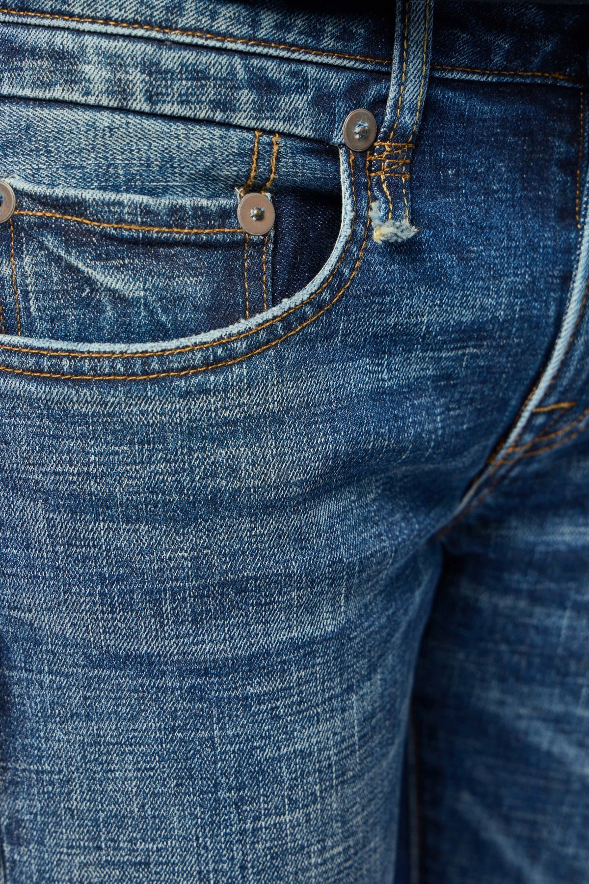 R13 straight jeans back view showing silver-tone button, view 7