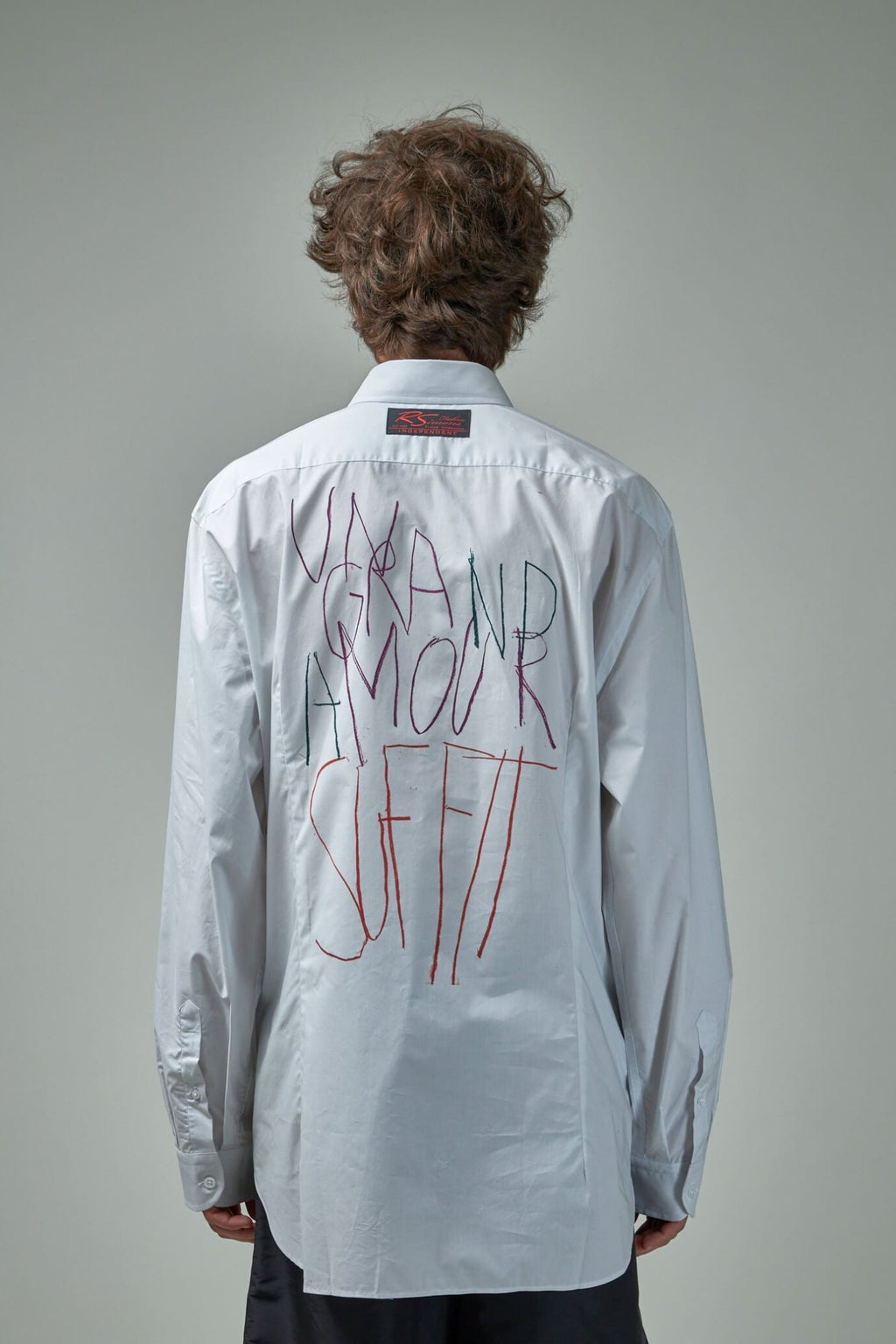Raf Simons - Big Fit Classic Shirt Grand Amour Print Back - LABELS