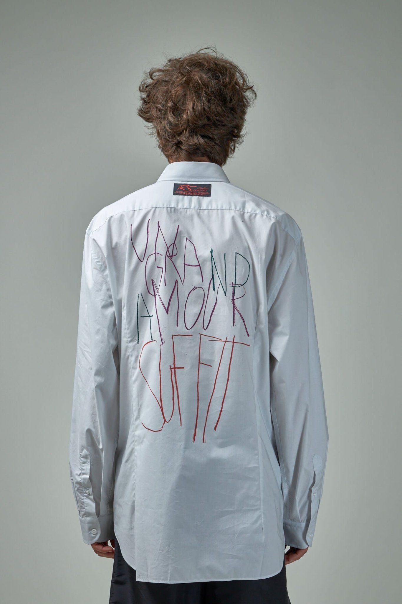 Raf Simons - Big Fit Classic Shirt Grand Amour Print Back - LABELS
