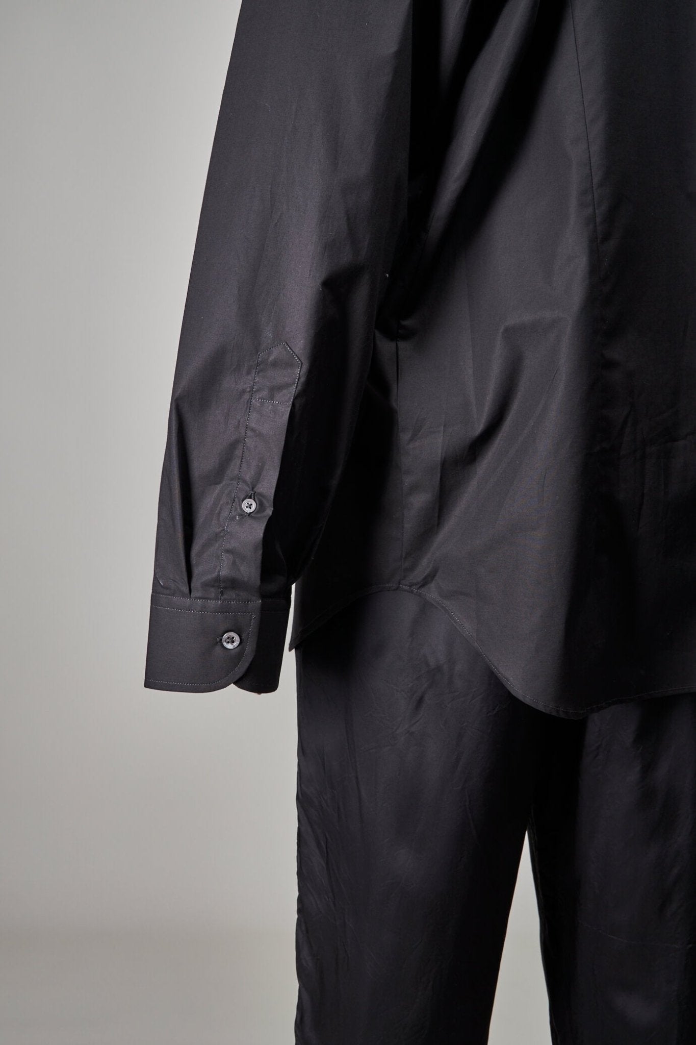 Raf Simons - Classic Shirt with Net Insert, black dark grey - LABELS