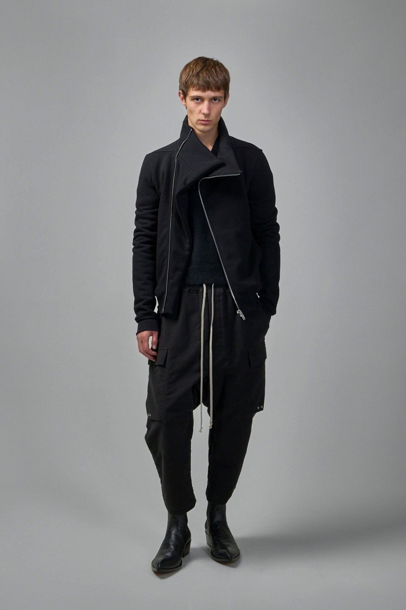 Rick Owens Bauhaus Jogger Black Knit Sweatshirt - LABELS