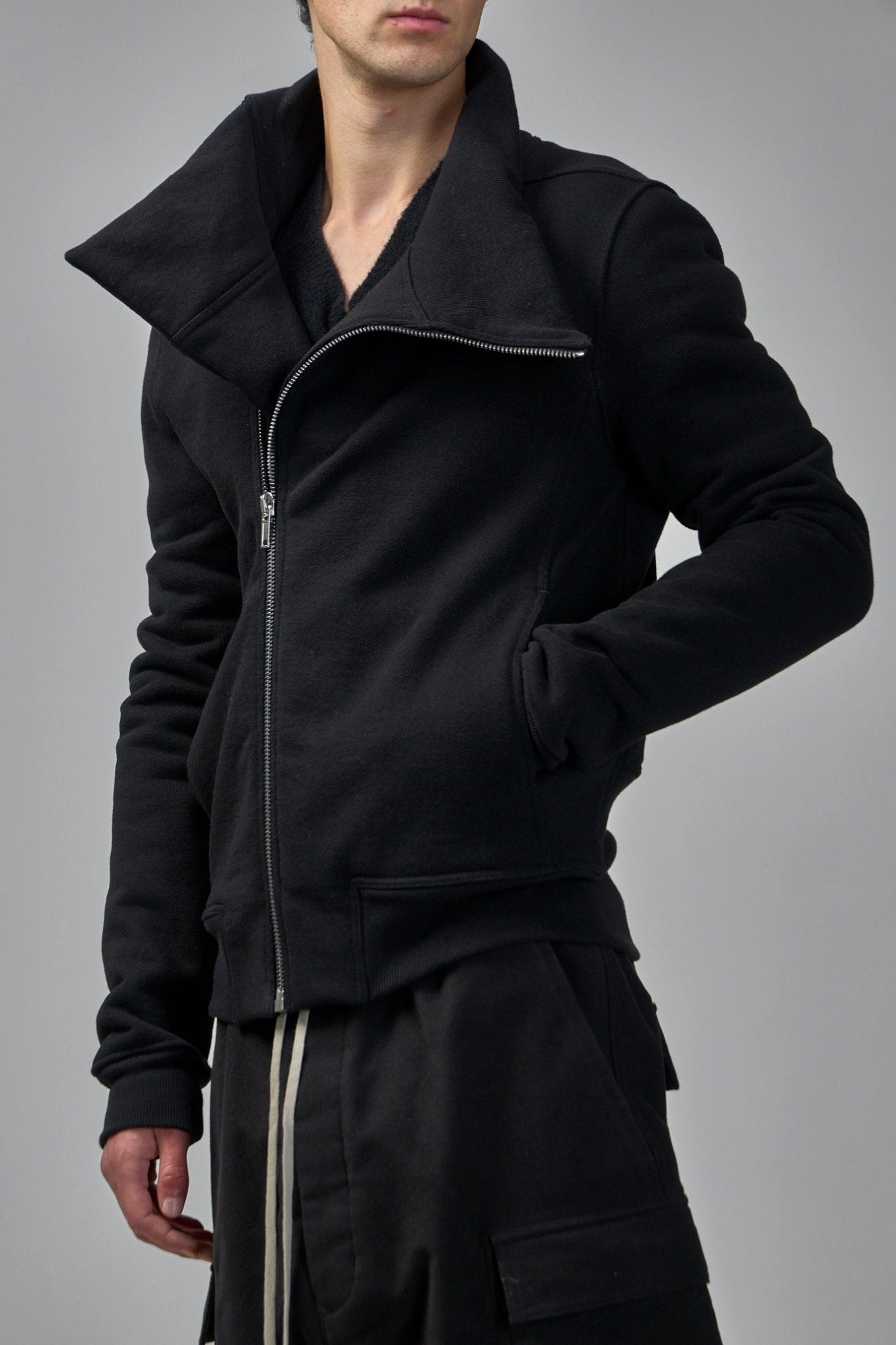 Rick Owens Bauhaus Jogger Black Knit Sweatshirt - LABELS