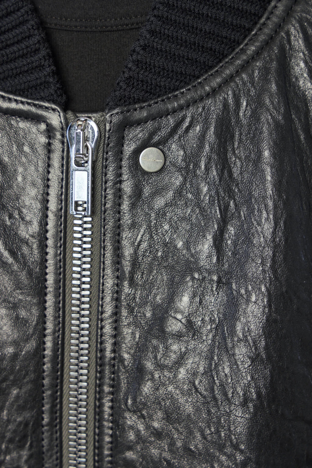 Rick Owens - Bomber In Pelle Imbottito - Secchia Cropped Flight - LABELS