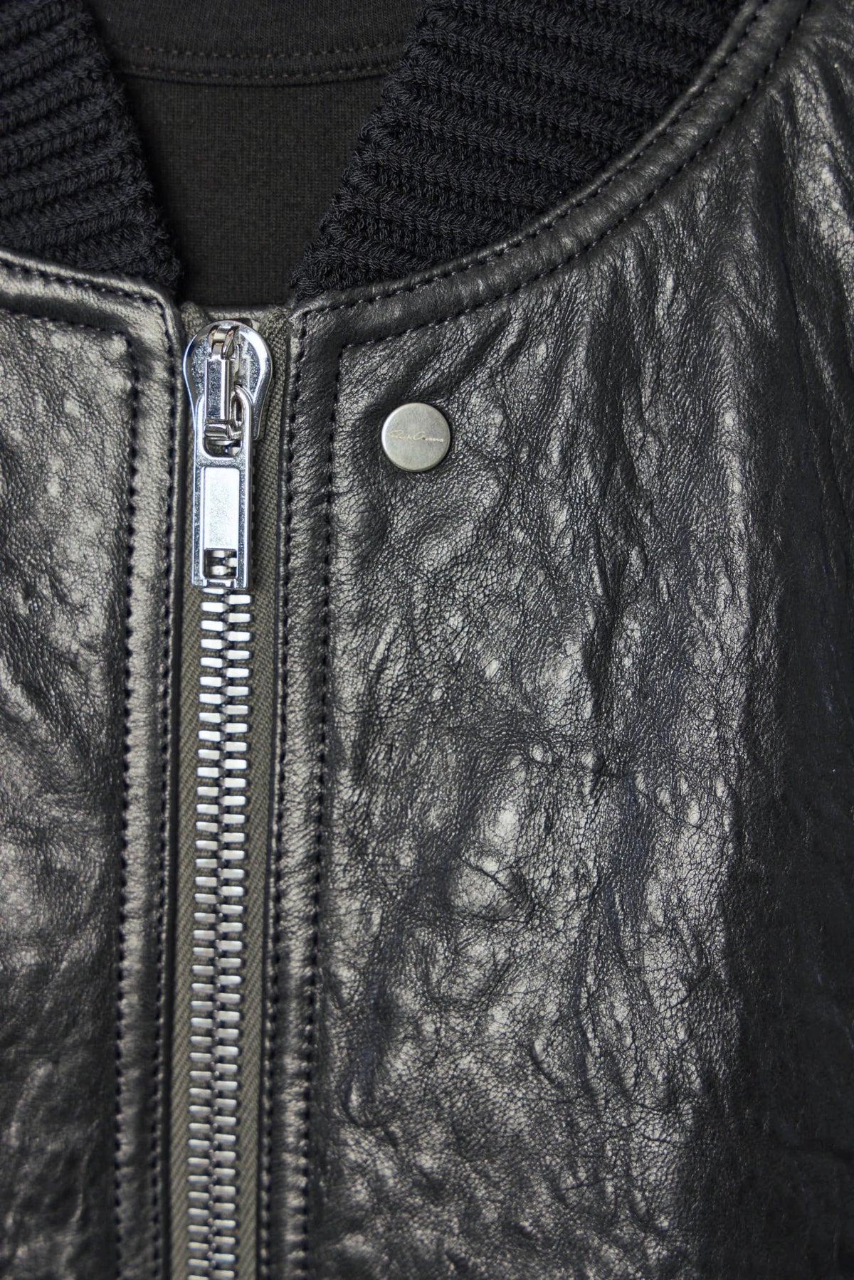 Rick Owens - Bomber In Pelle Imbottito - Secchia Cropped Flight - LABELS