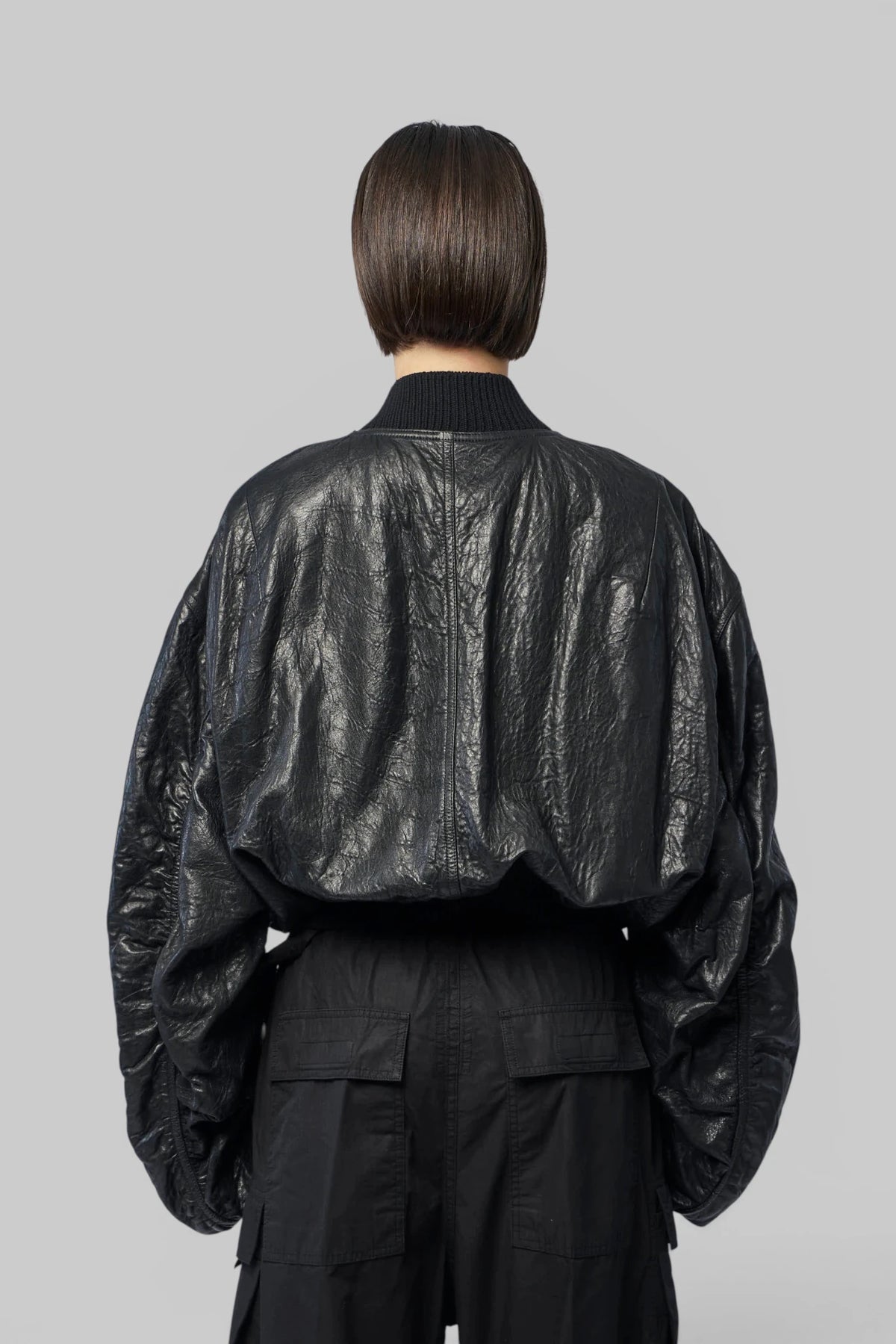Rick Owens - Bomber In Pelle Imbottito - Secchia Cropped Flight - LABELS