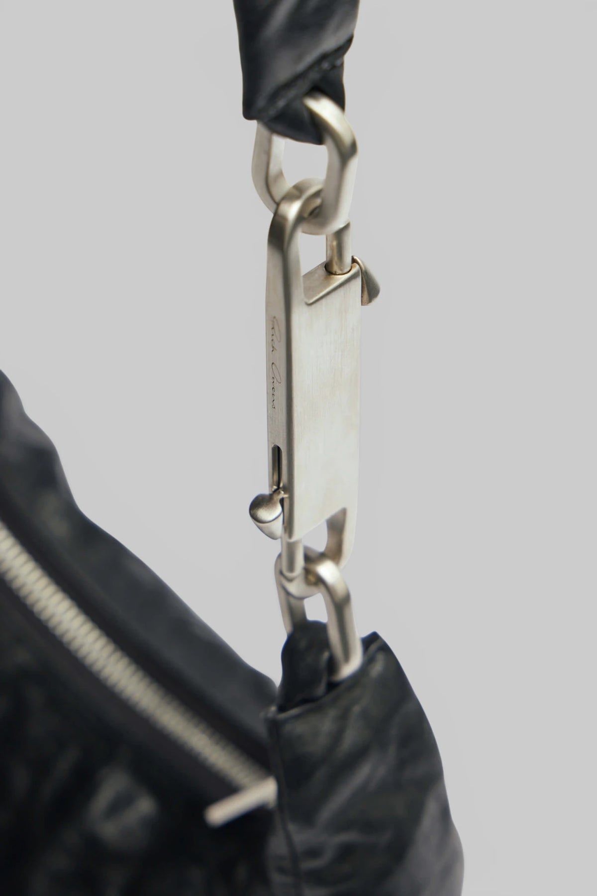Rick Owens Disco Gemini bag zipper closure detail