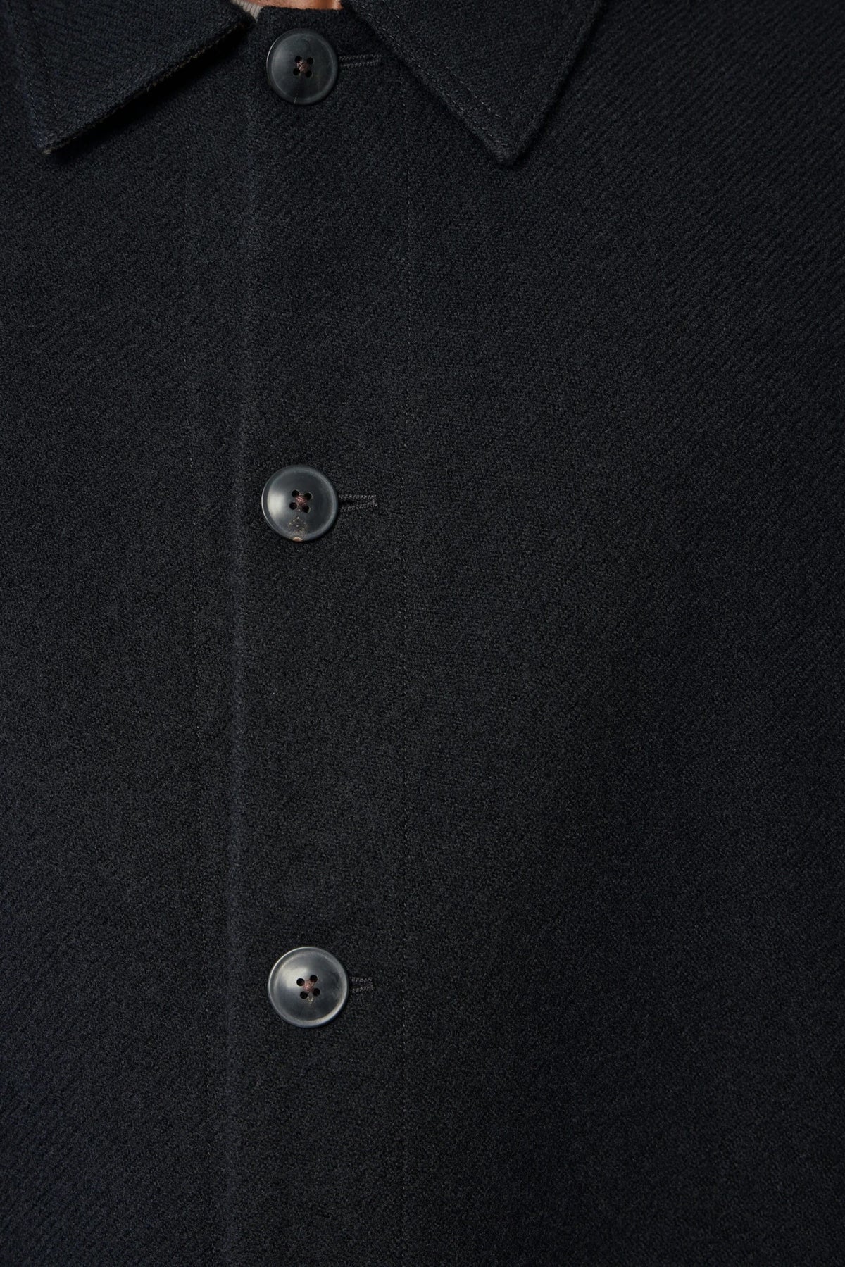Rick Owens wool coat back view showing long silhouette