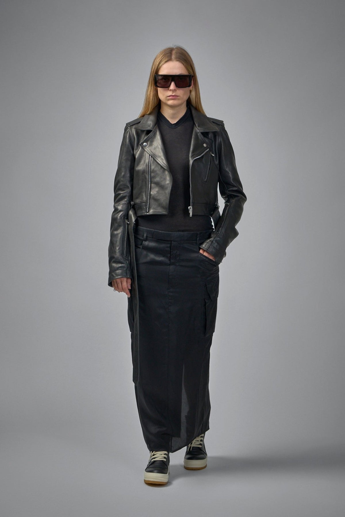 Rick Owens - Cropped Leather Jacket Luke’s Stooges - LABELS