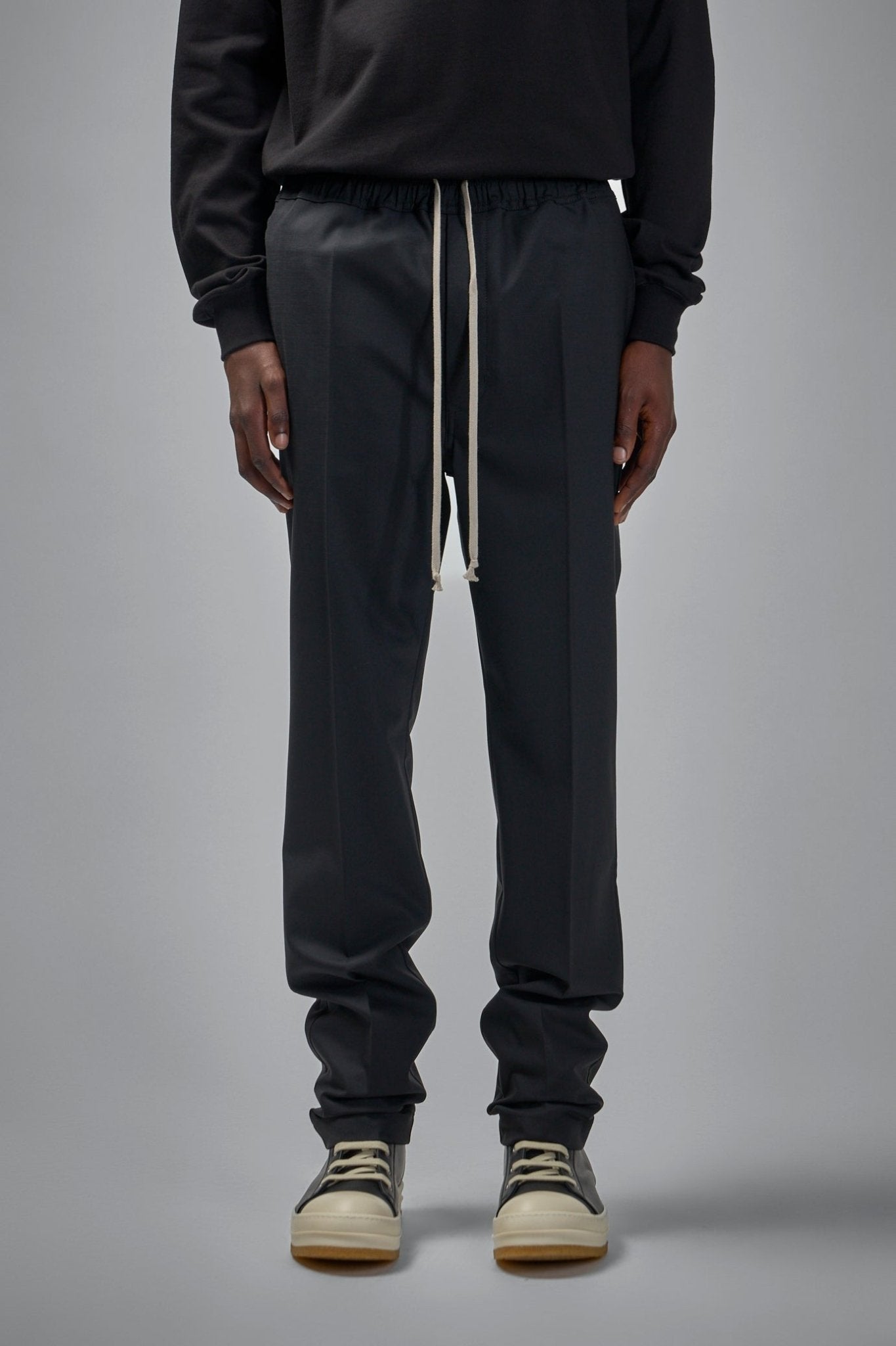 【美品】RICK OWENS DRAWSTRINGS LONG size48 Rick Owens Drawstring Slim Long - LABELS
