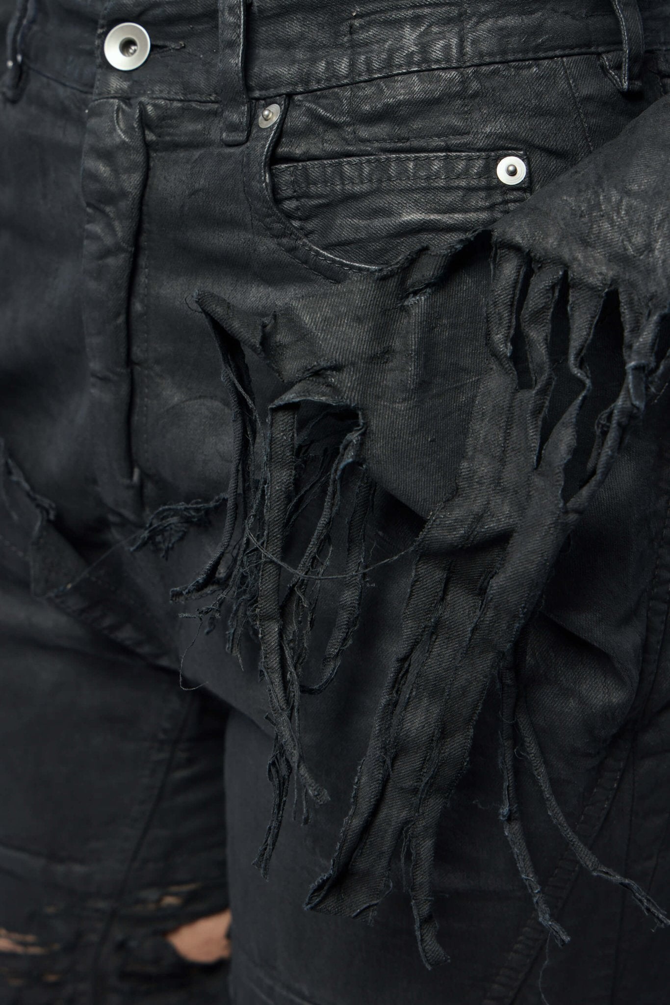 Rick Owens DRKSHDW - Denim Shorts - Slivered Tight Cut Offs - LABELS