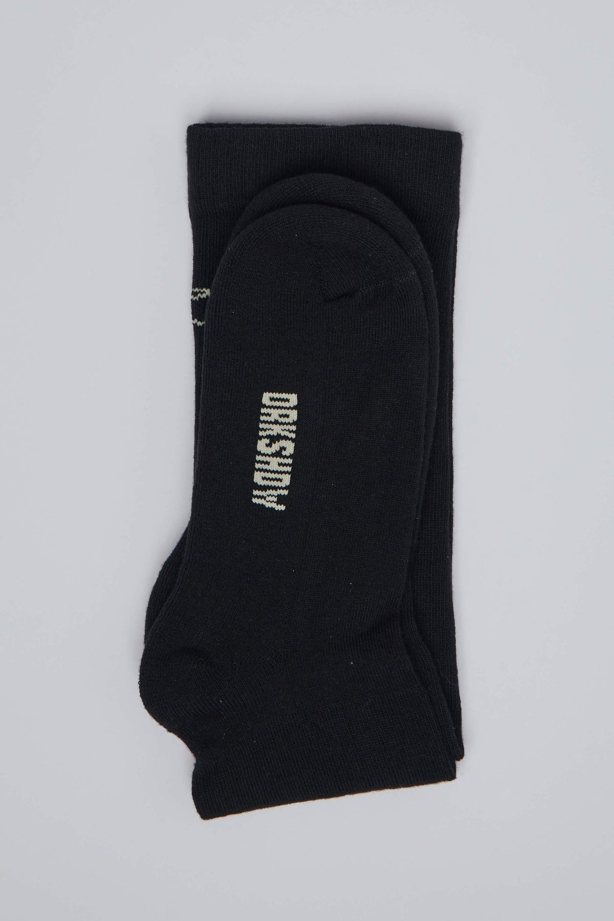Rick Owens DRKSHDW Socks in black with checkered pattern detail