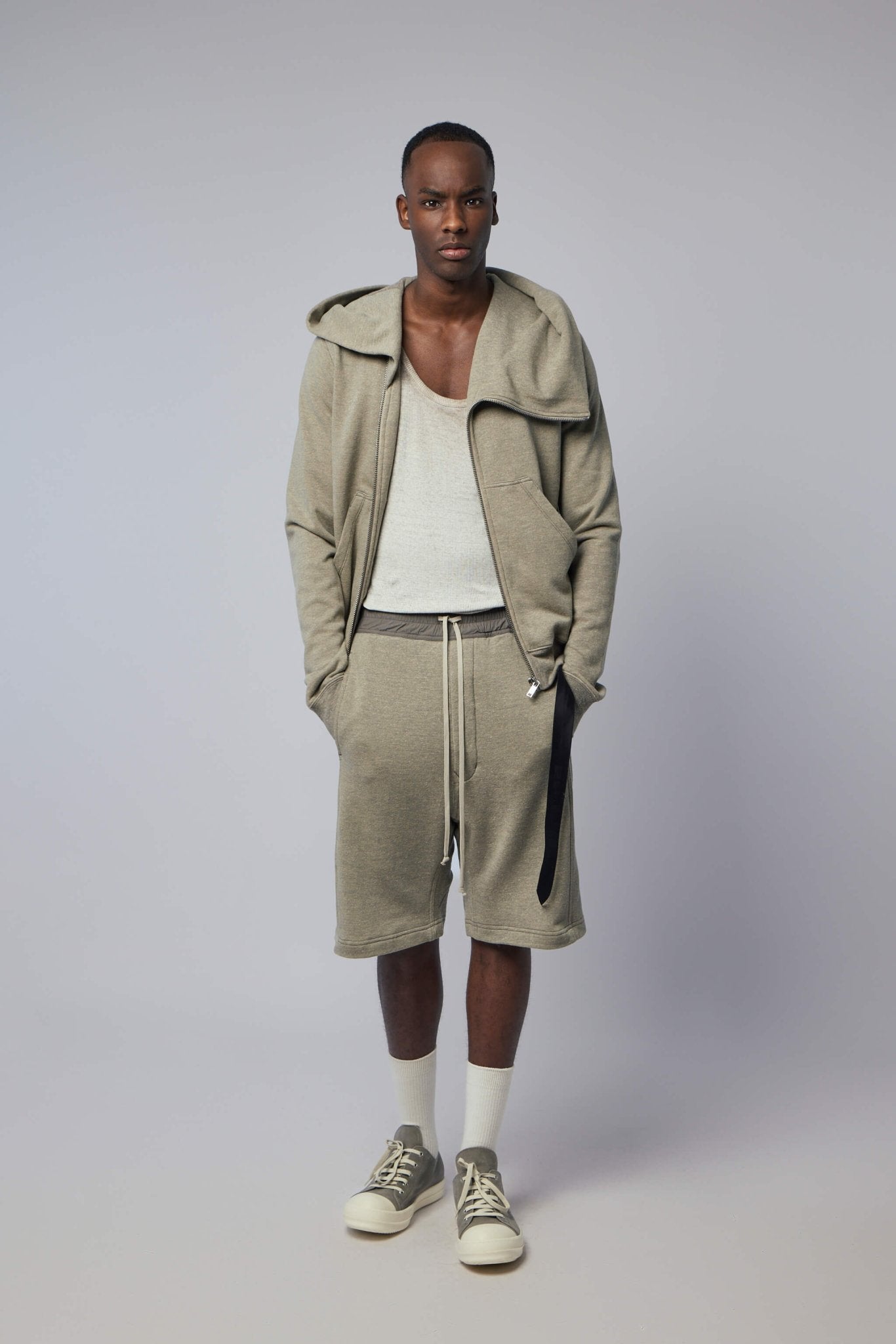 Rick Owens DRKSHDW - Knit Sweat Shorts - Wide Pusher Shorts - LABELS